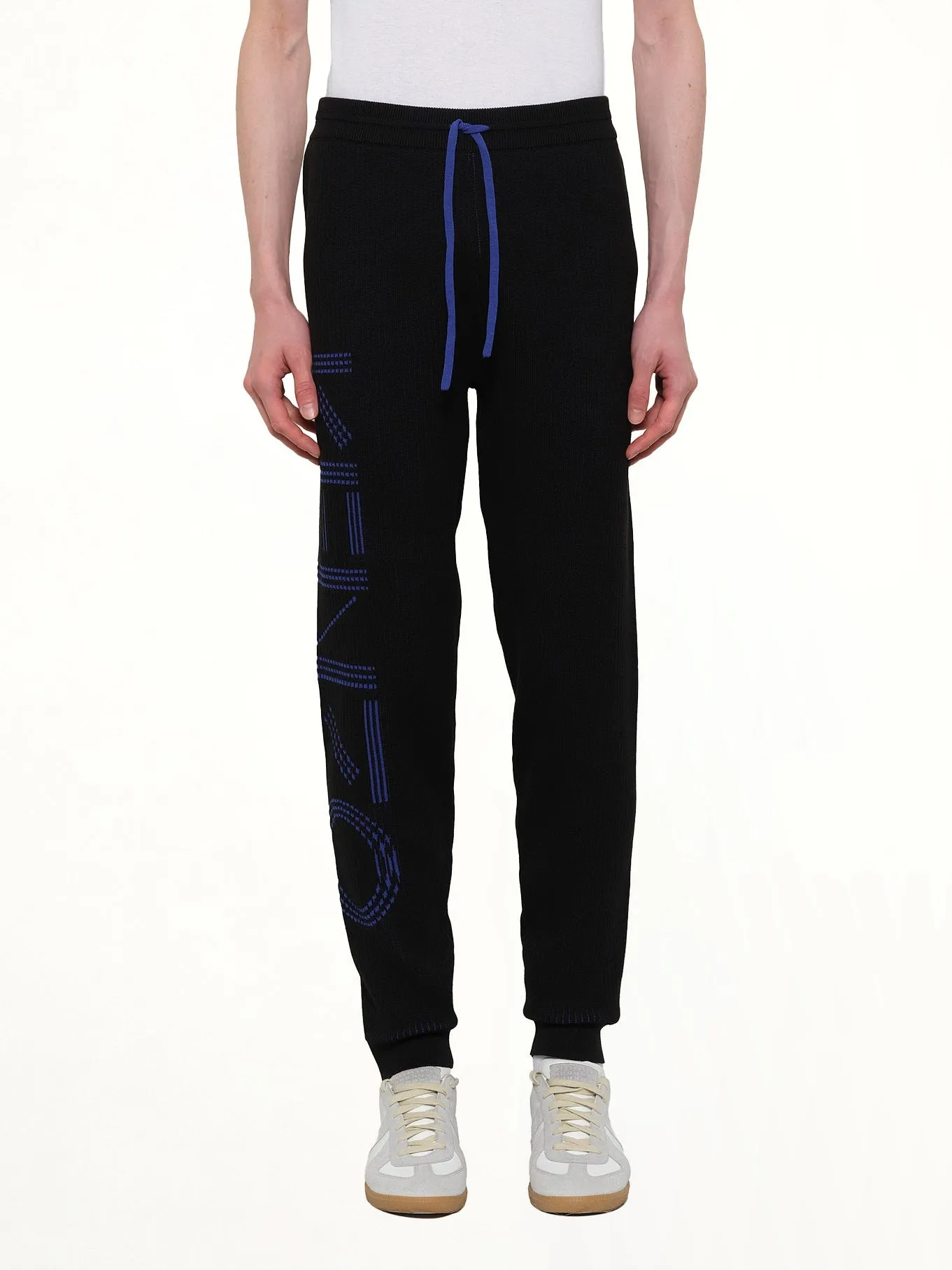 Knitted Track Pants in Black sold by MARAIS