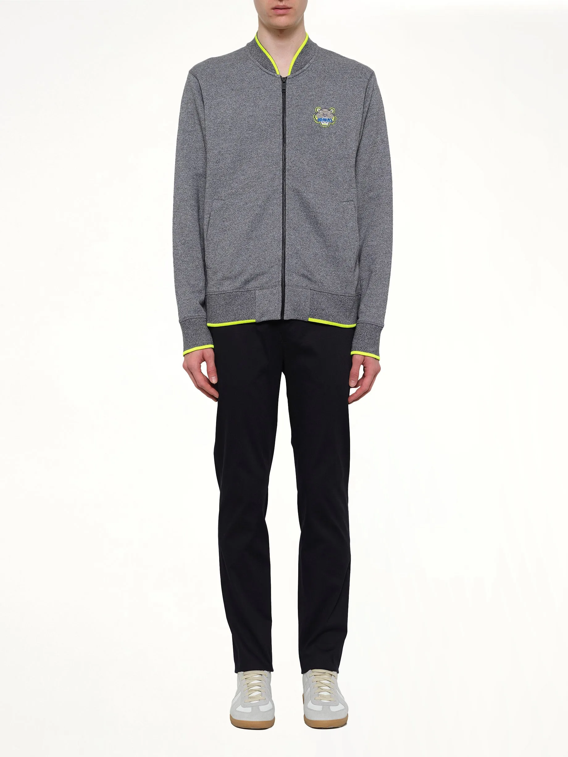 Tiger Zip Cardigan in Grey sold by MARAIS product image thumbnail 2