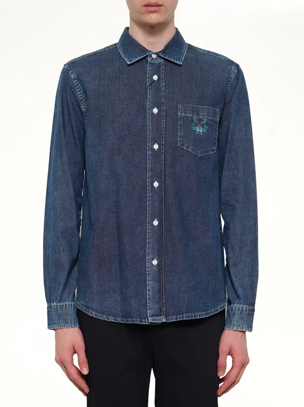 Classic Tiger Shirt in Navy made by Kenzo
