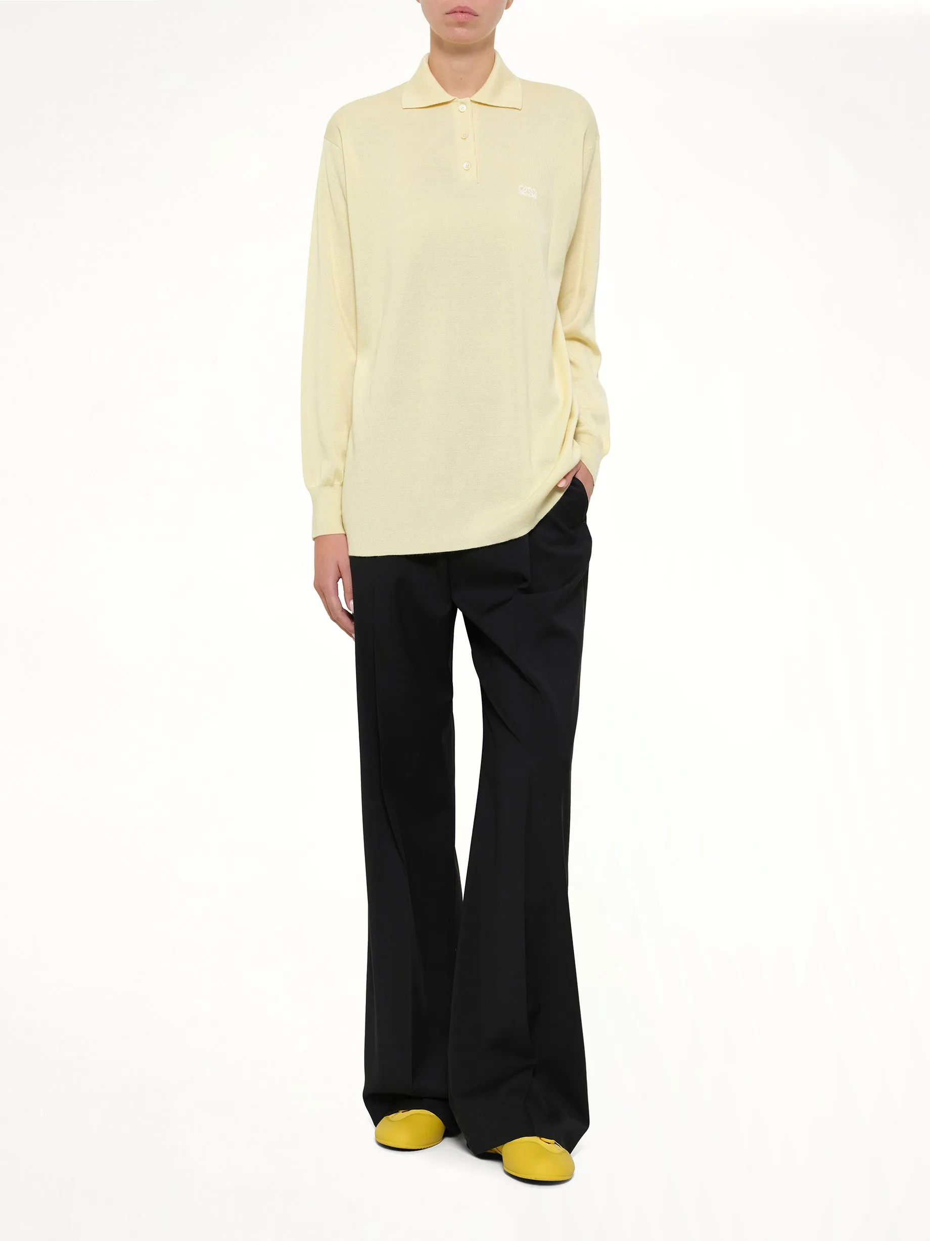 Polo Sweater in Light Yellow sold by MARAIS product image thumbnail 4