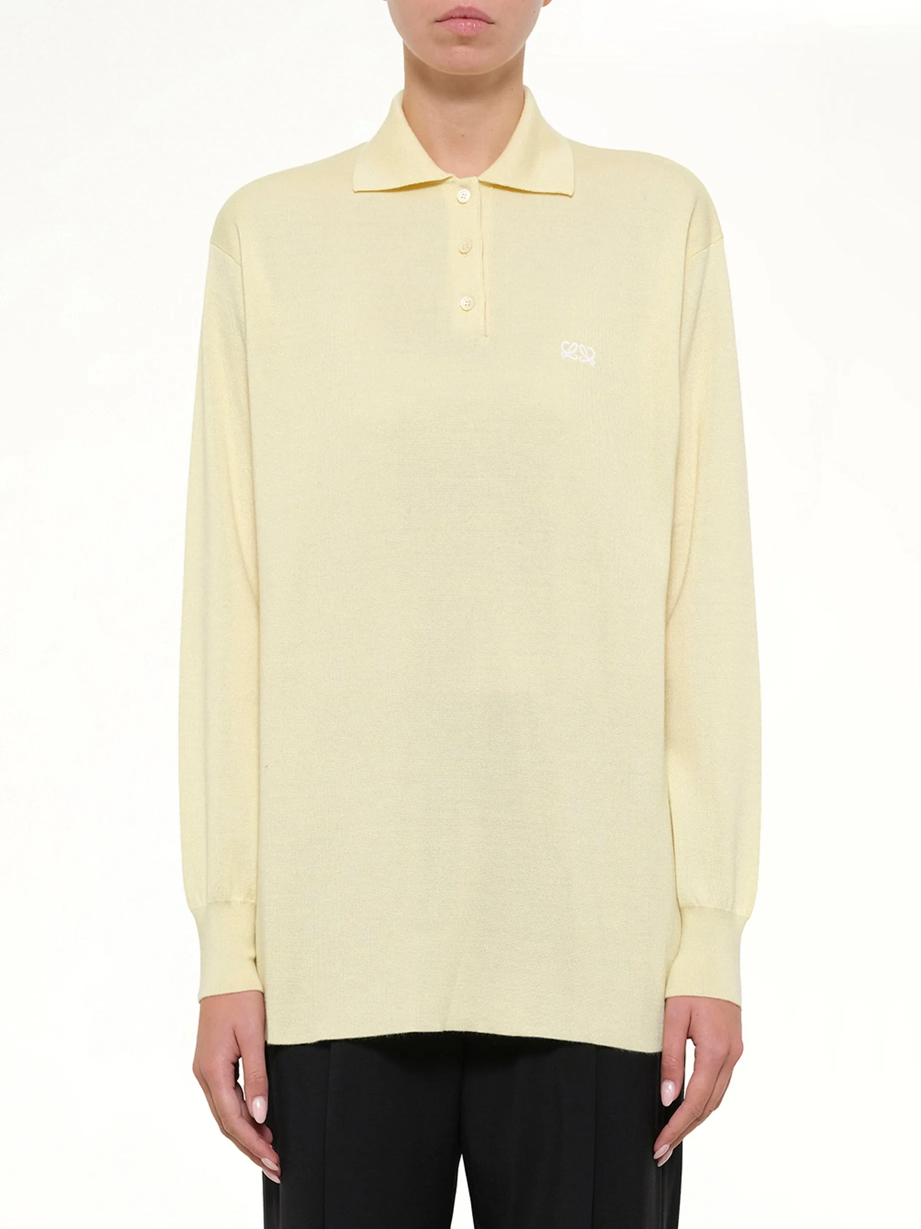 Polo Sweater in Light Yellow sold by MARAIS