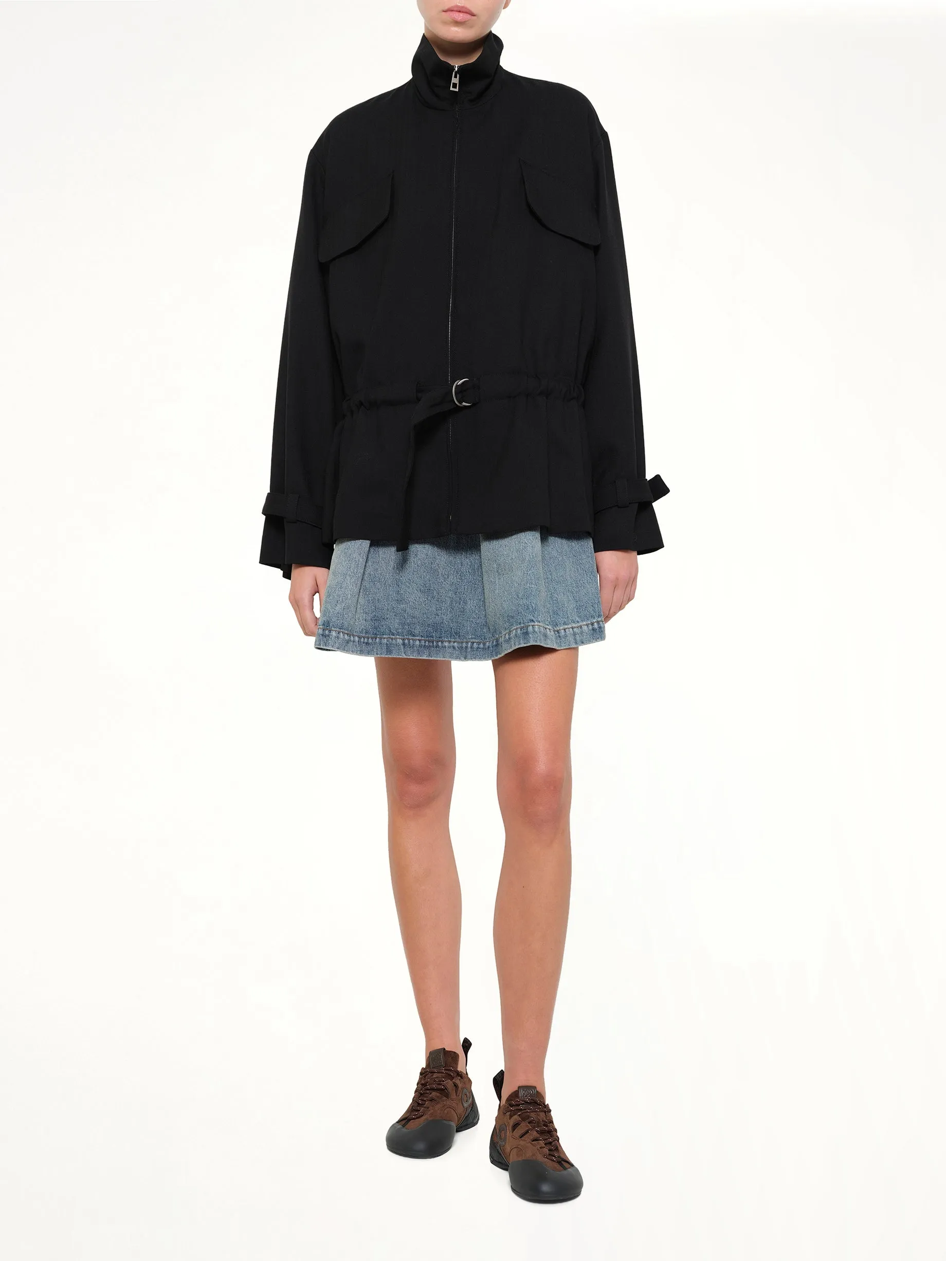 Belted Jacket in Black sold by MARAIS product image thumbnail 4