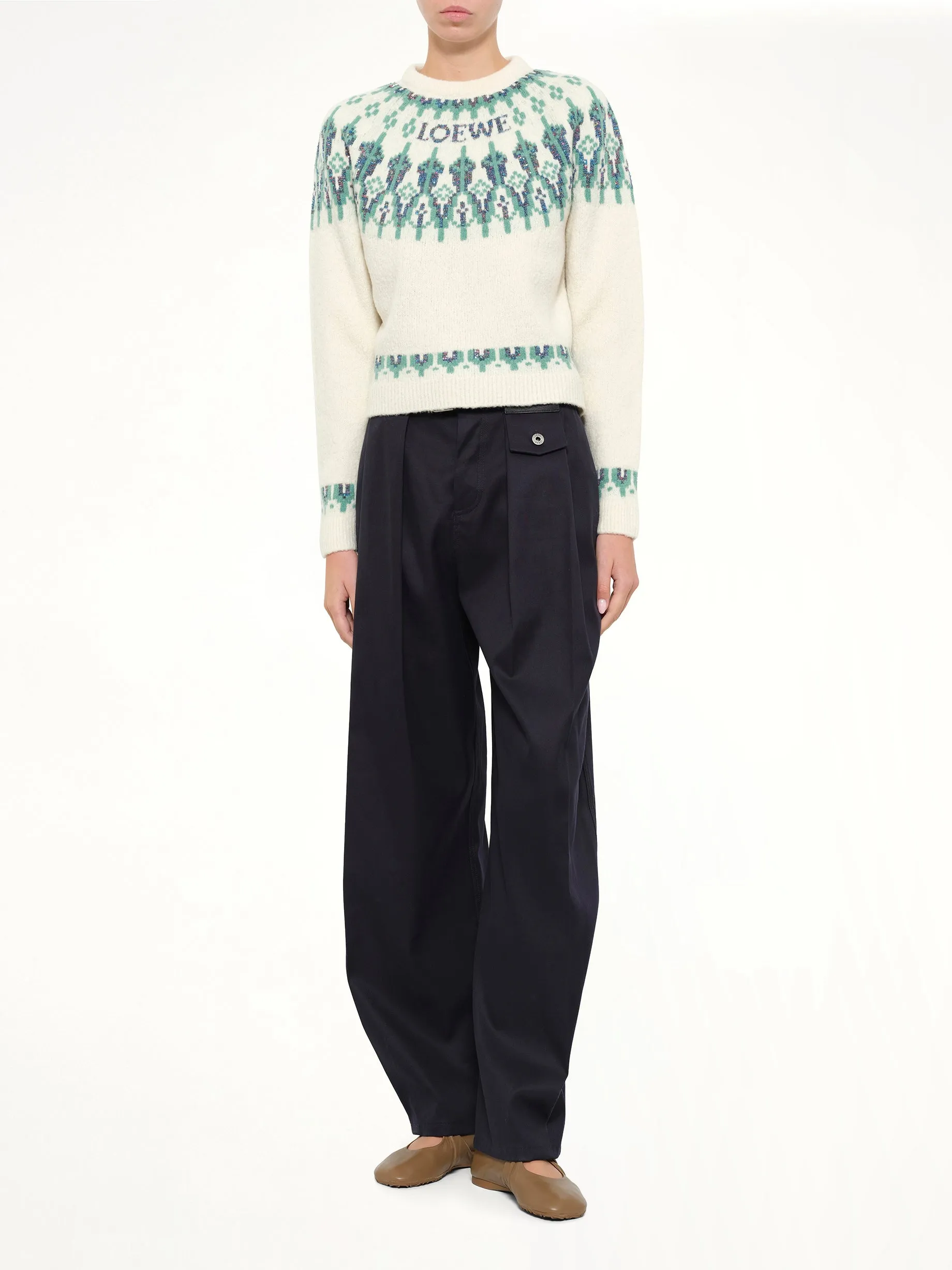 Sweater in White/Mint sold by MARAIS product image thumbnail 4