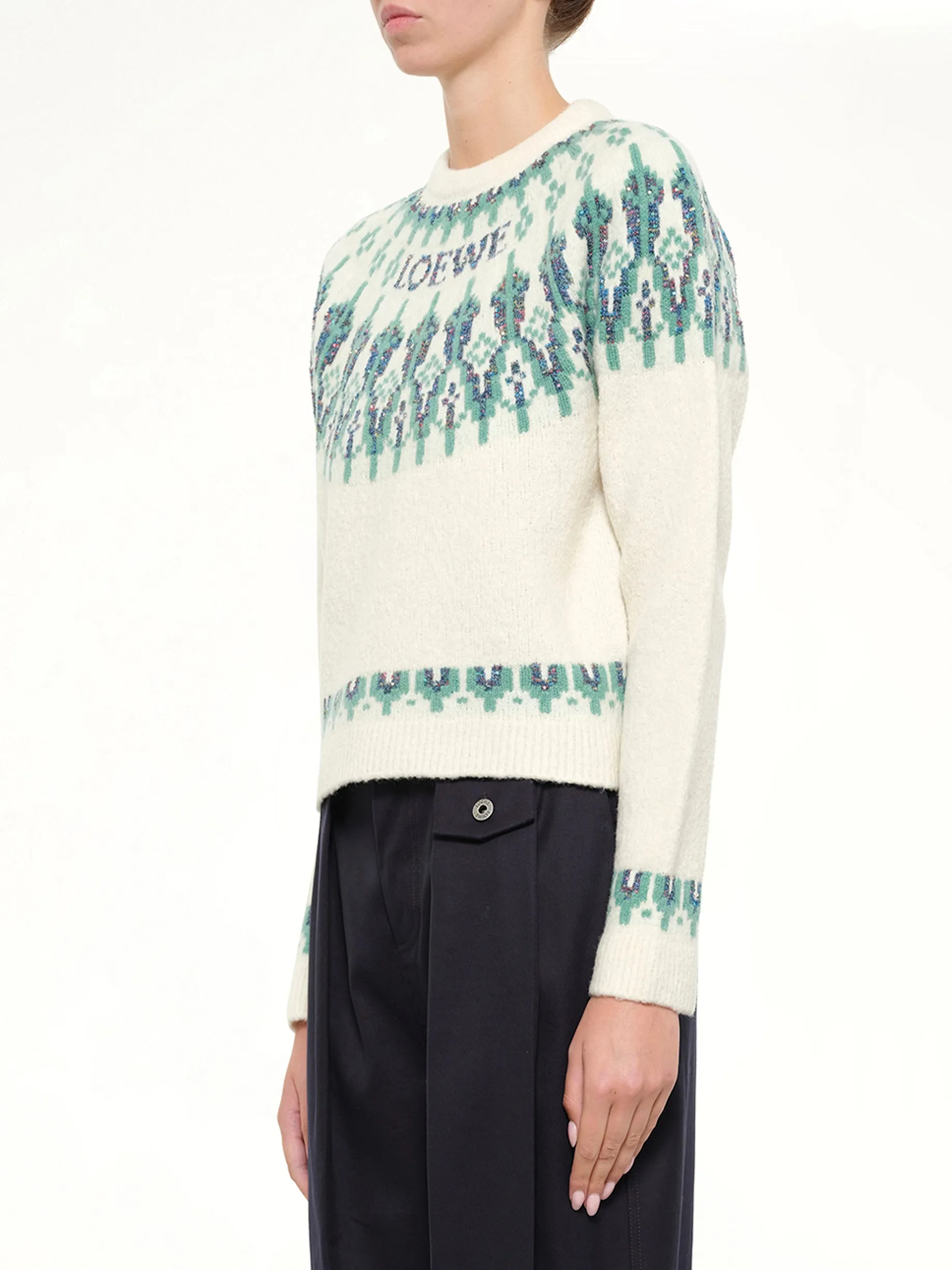 Sweater in White/Mint sold by MARAIS product image thumbnail 3