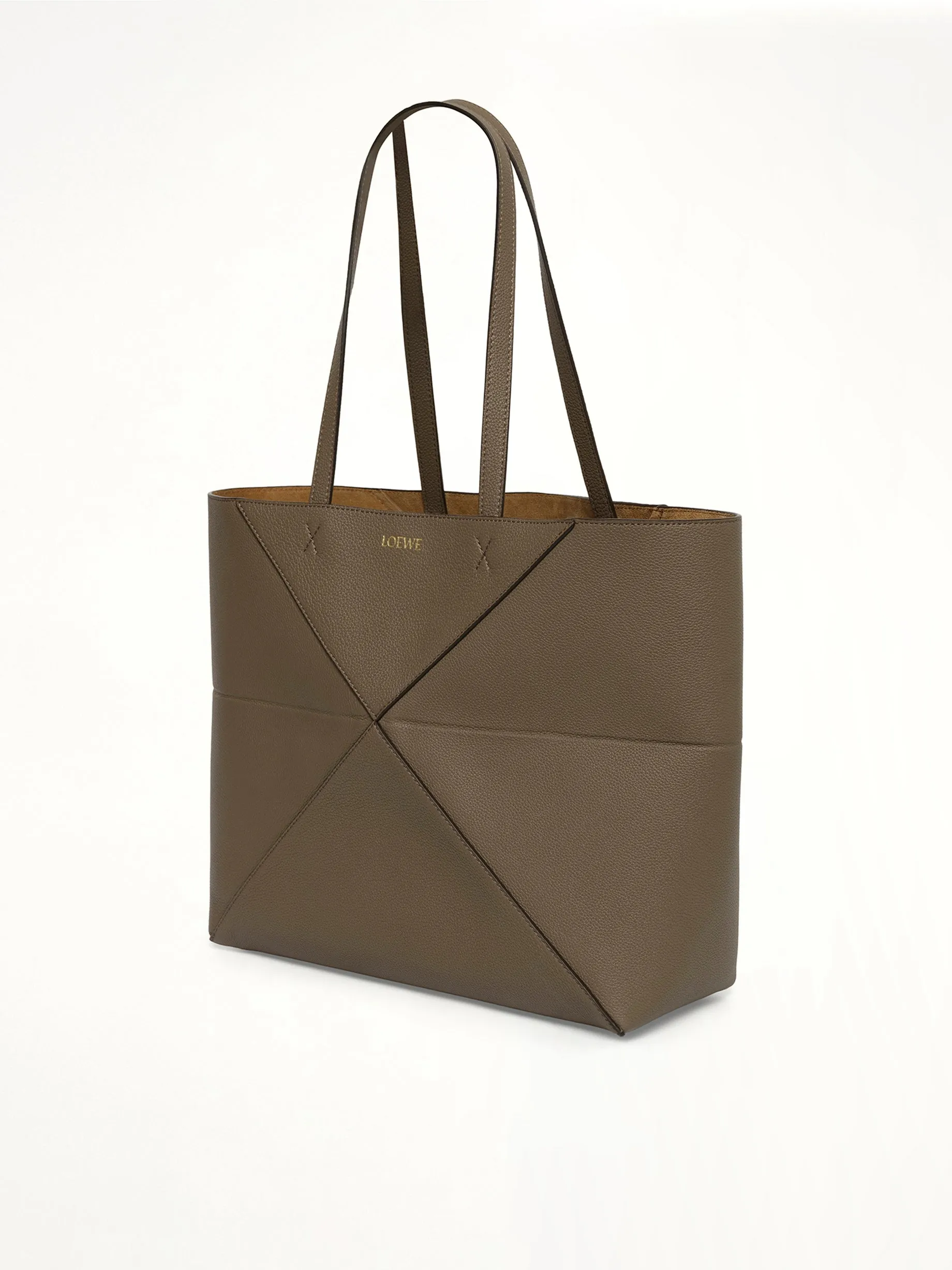 Puzzle Fold Tote Horizontal M in Taupe sold by MARAIS product image thumbnail 2