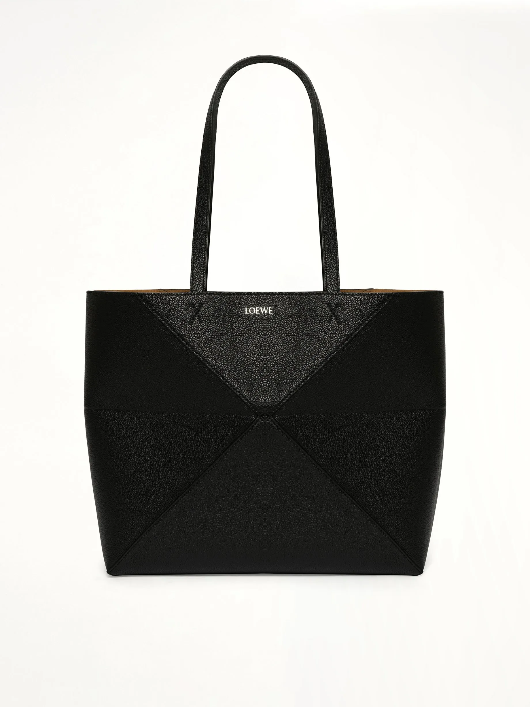 Puzzle Fold Tote Horizontal M in Black sold by MARAIS