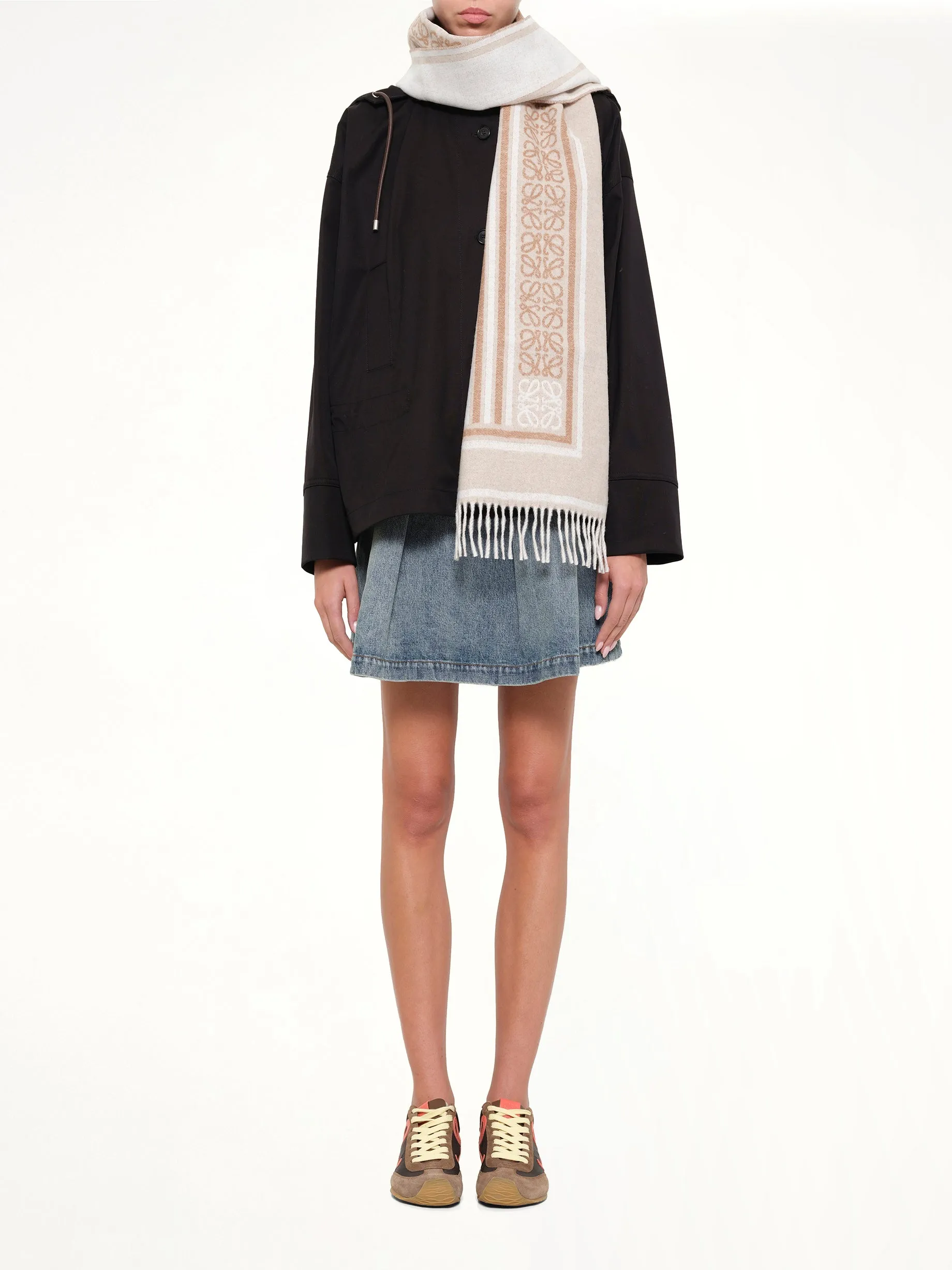 Wool Scarf in Light Beige sold by MARAIS product image thumbnail 3