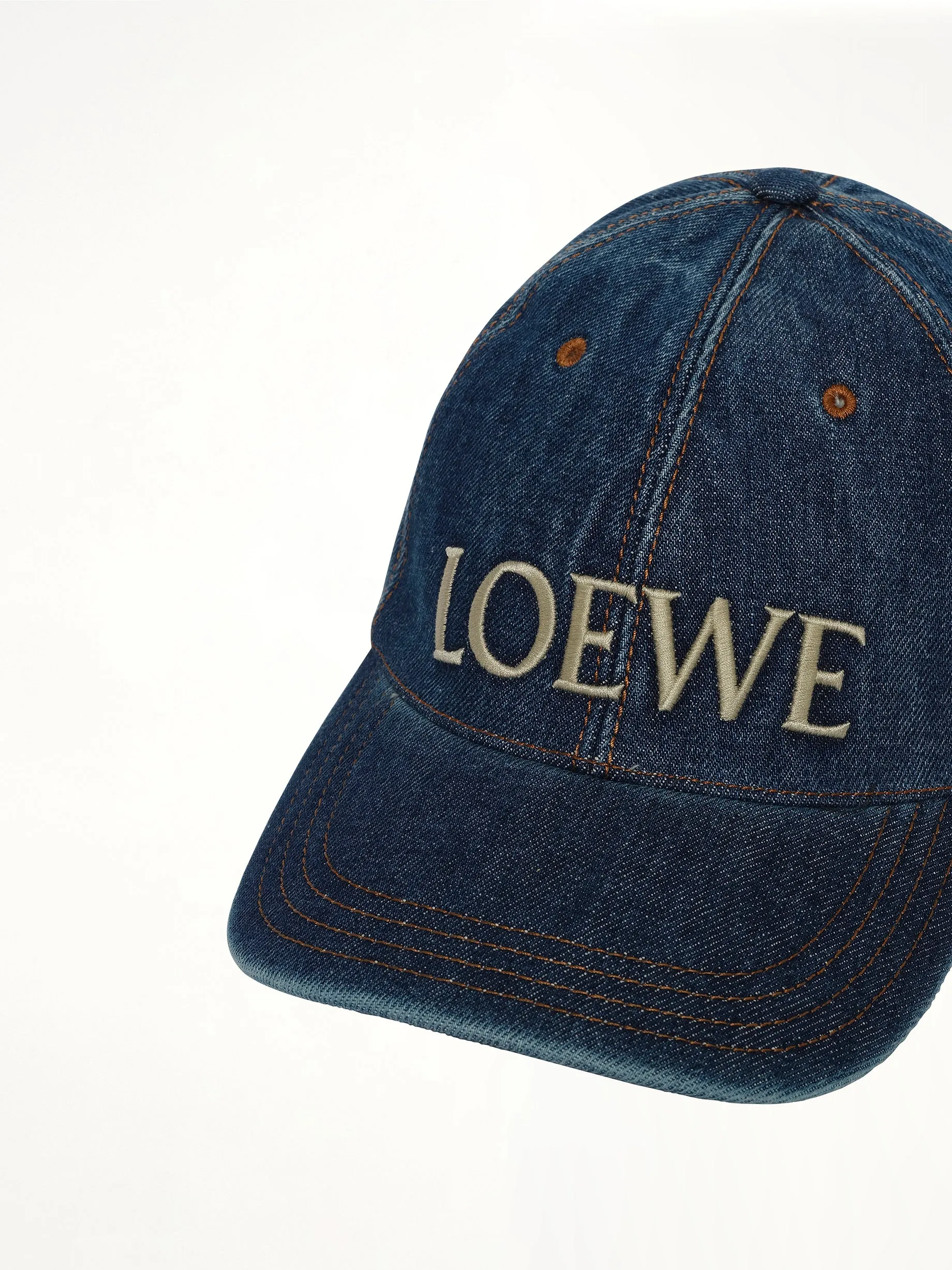 Loewe Denim Cap in Blue sold by MARAIS product image thumbnail 4