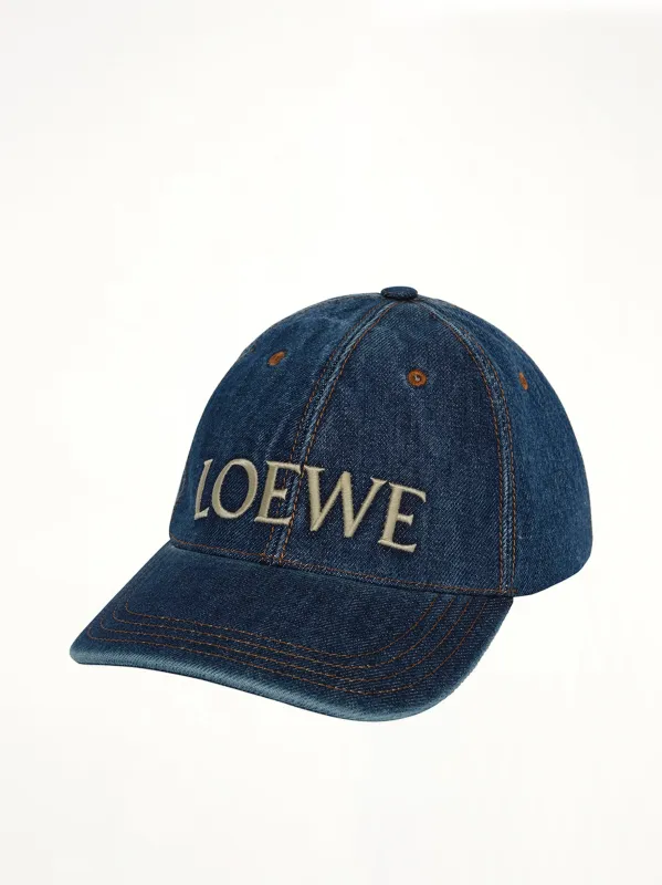 Loewe Denim Cap in Blue made by Loewe