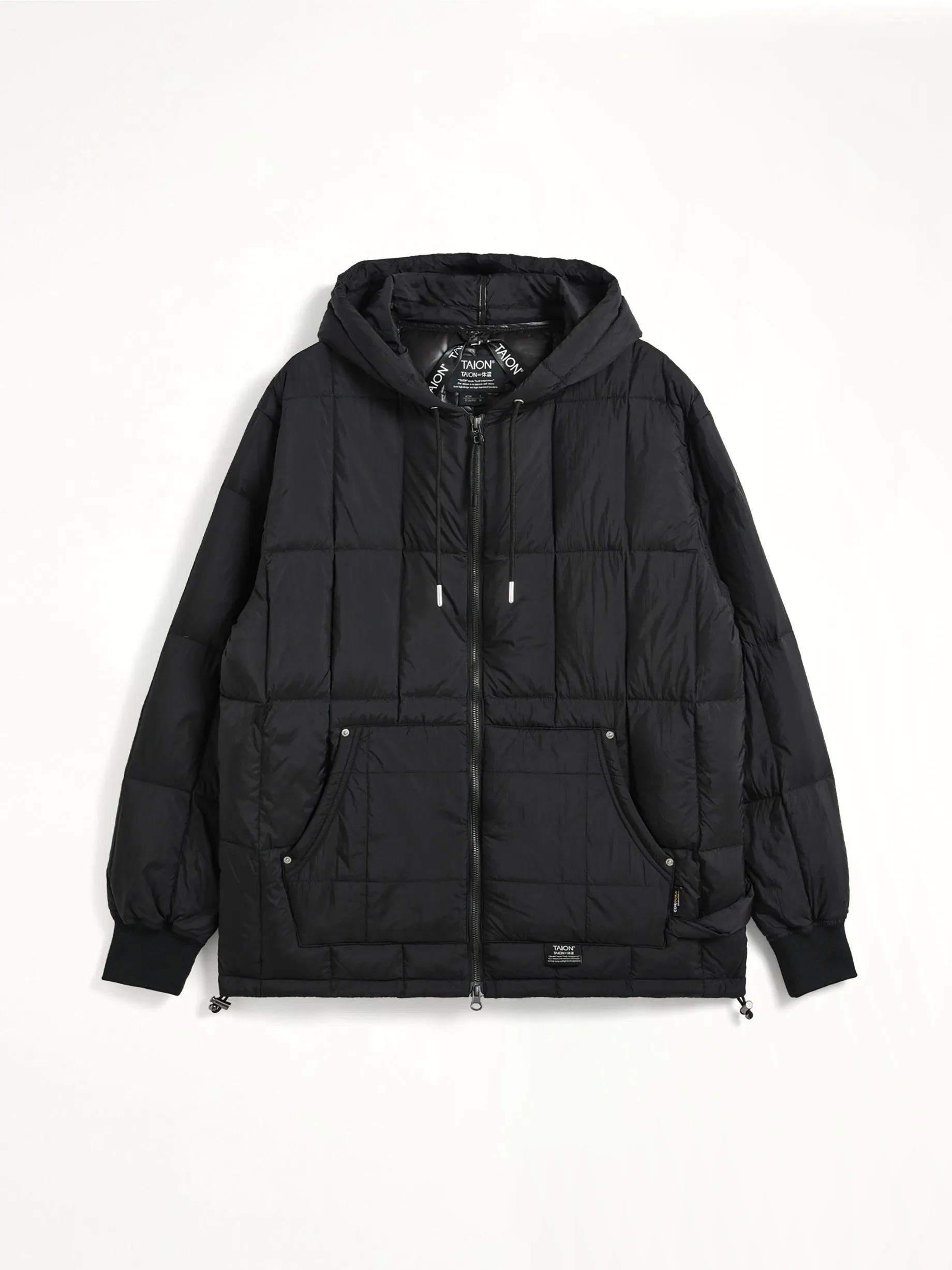 Work Zip Hood Down Jacket in Black sold by MARAIS product image thumbnail 2