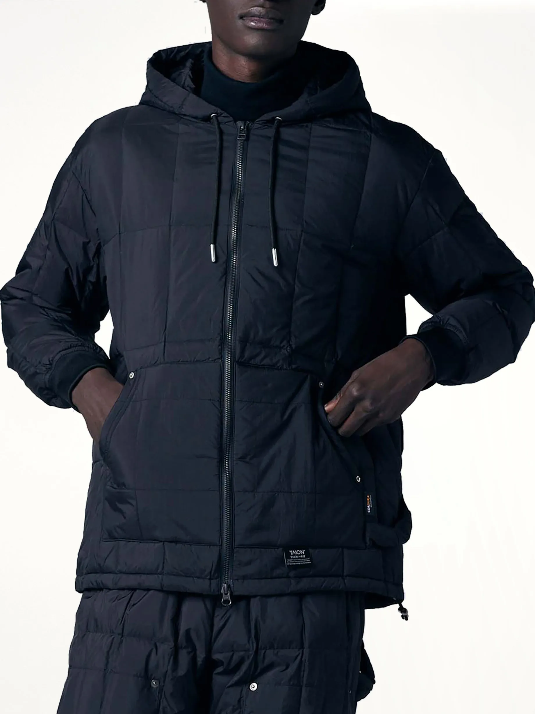 Work Zip Hood Down Jacket in Black sold by MARAIS product image thumbnail 3