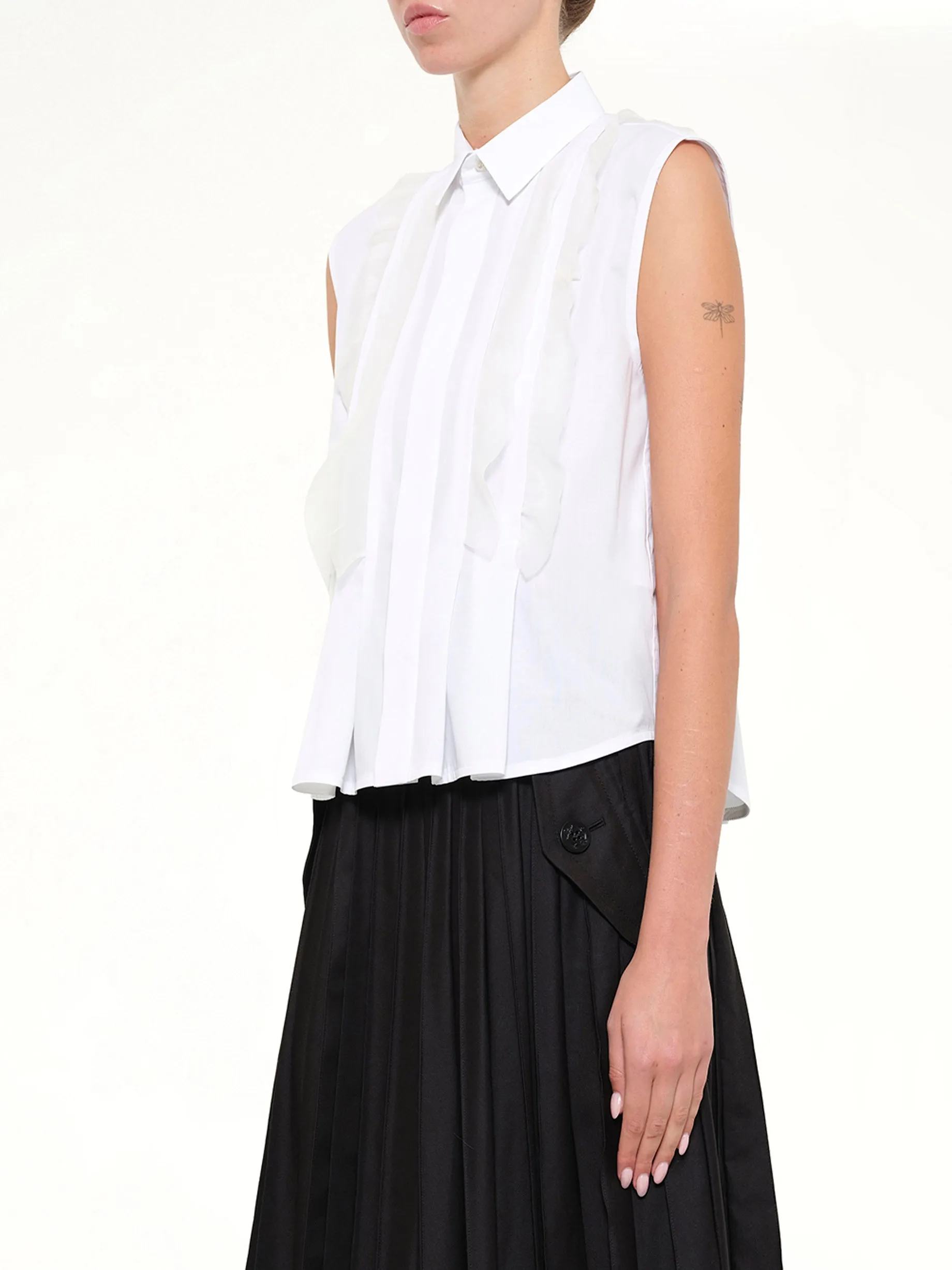 SS Poplin Shirt in Off White sold by MARAIS product image thumbnail 3