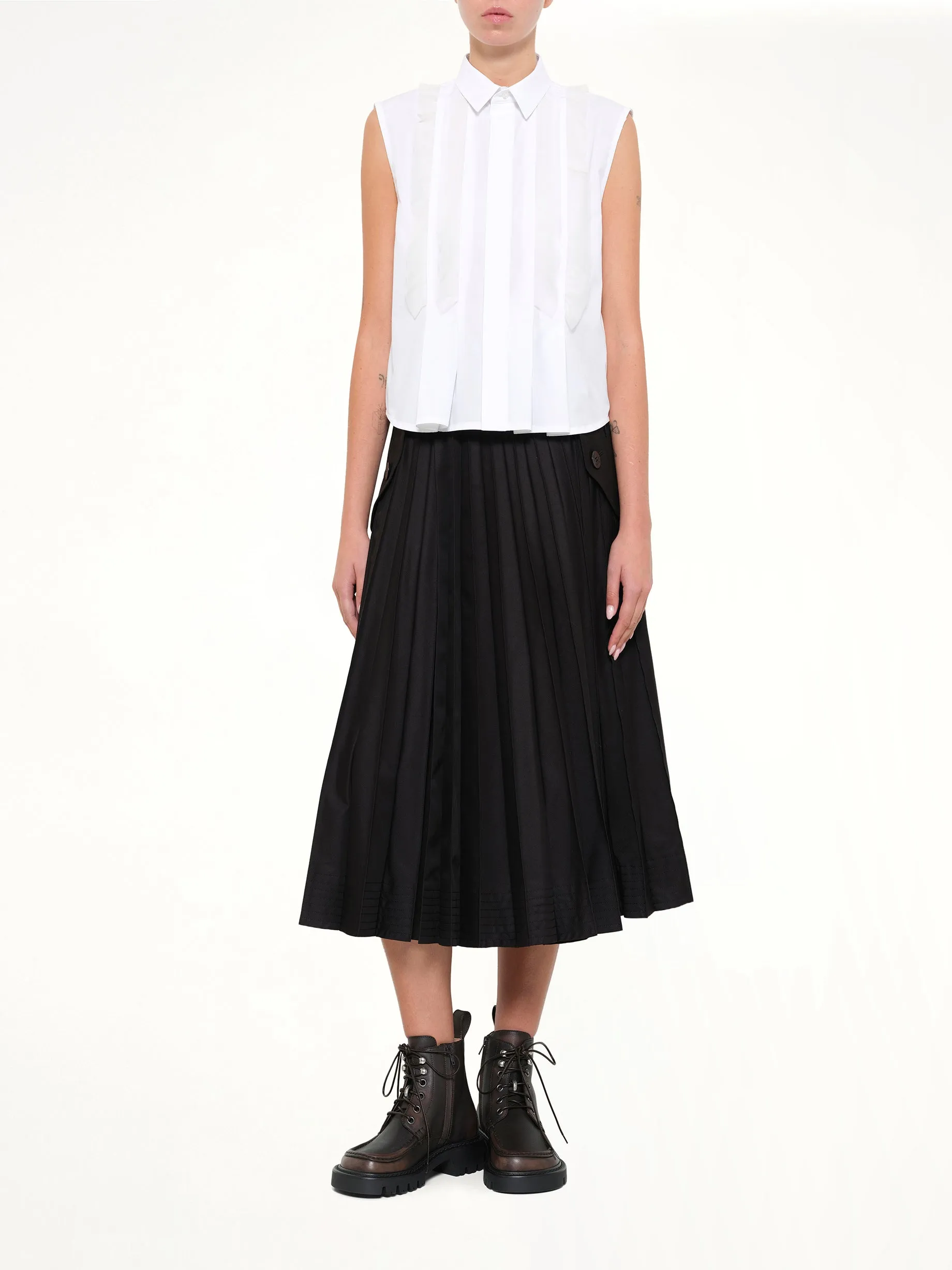 SS Poplin Shirt in Off White sold by MARAIS product image thumbnail 4