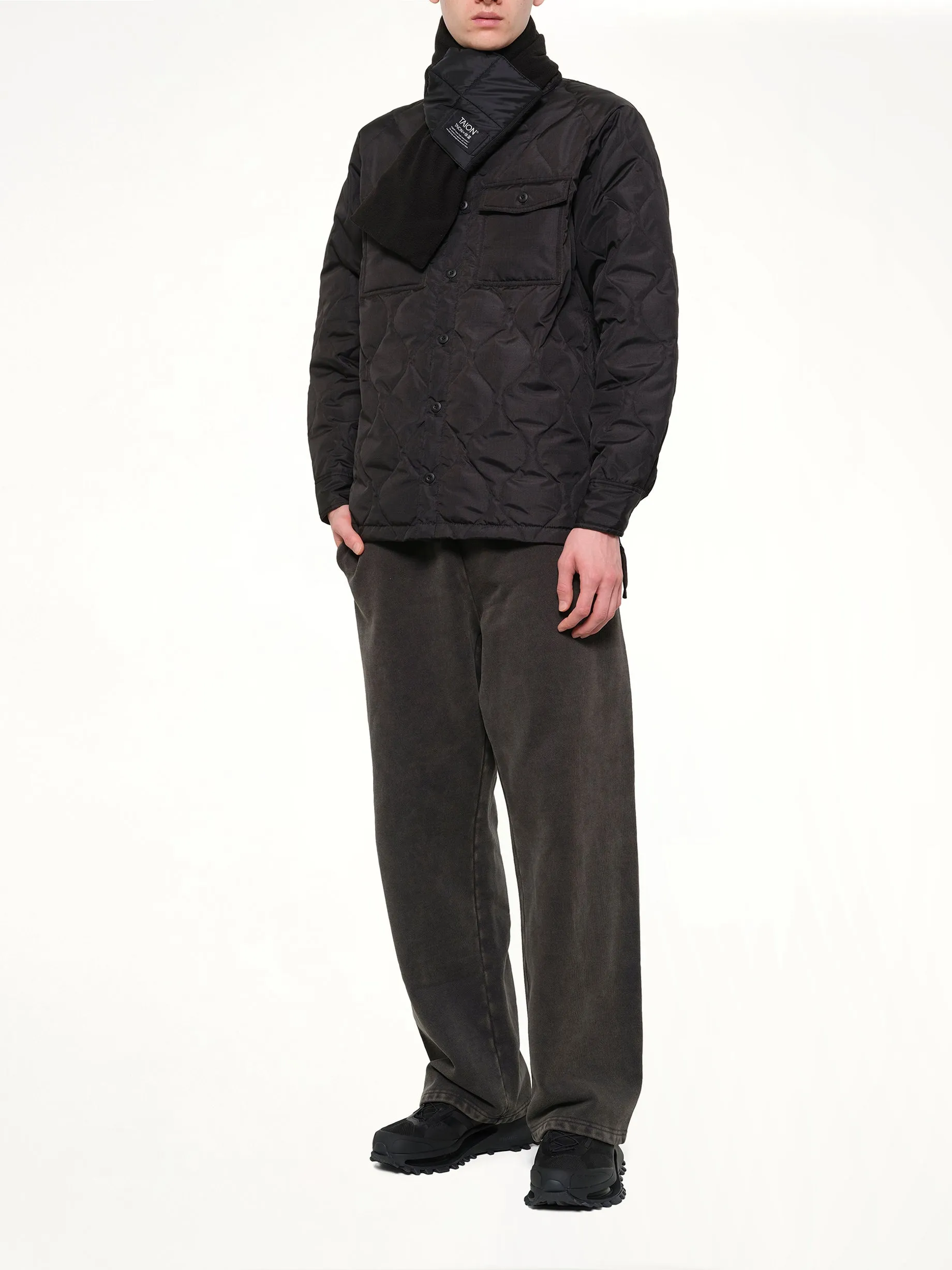 Military Reversible Down Scarf in Black sold by MARAIS product image thumbnail 4
