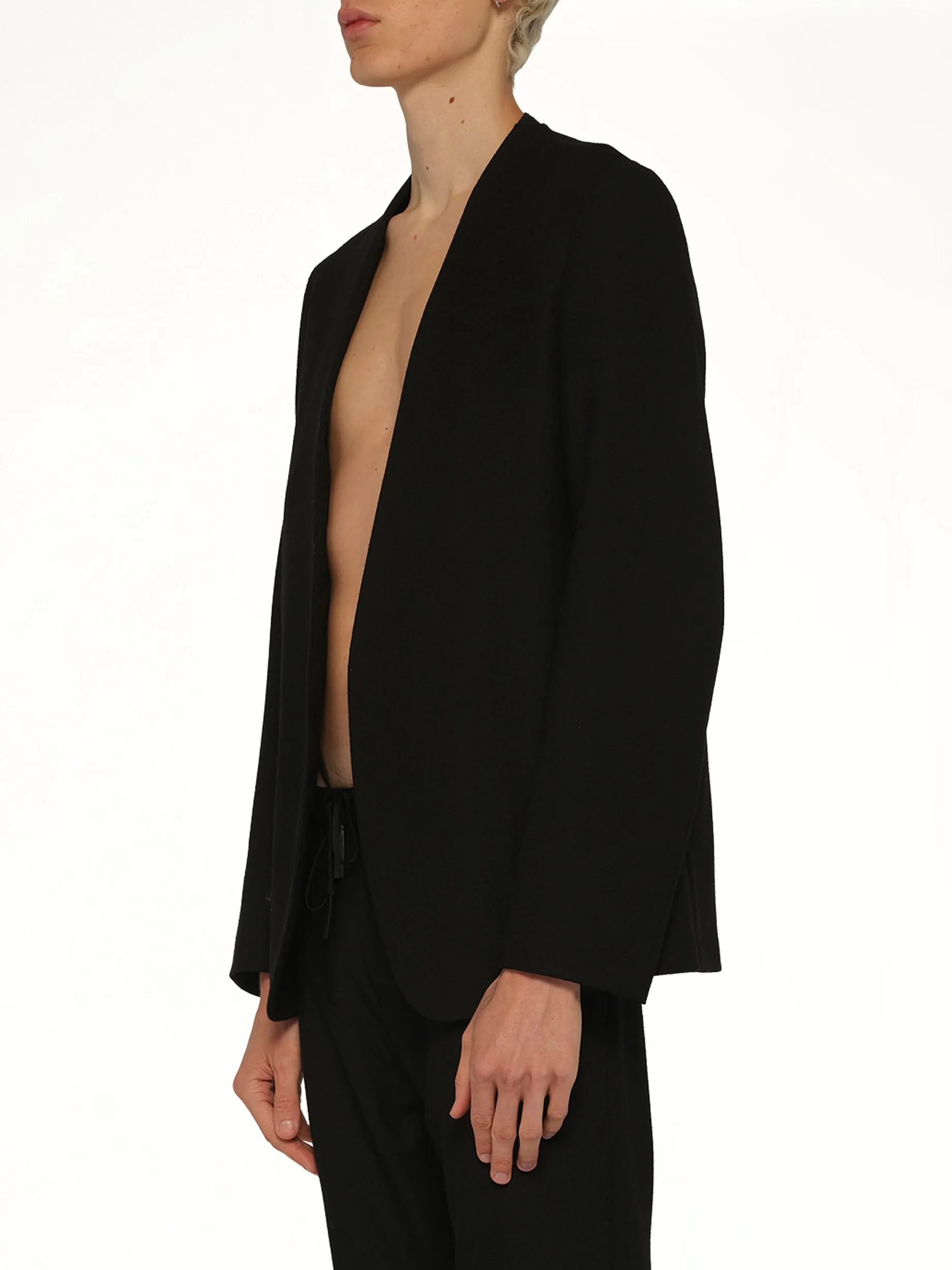 Collarless Jacket in Black sold by MARAIS product image thumbnail 3
