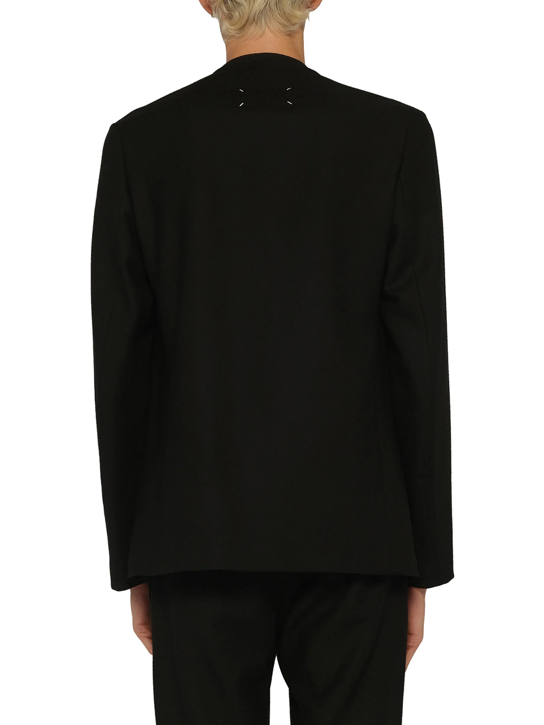 Collarless Jacket in Black sold by MARAIS product image thumbnail 5