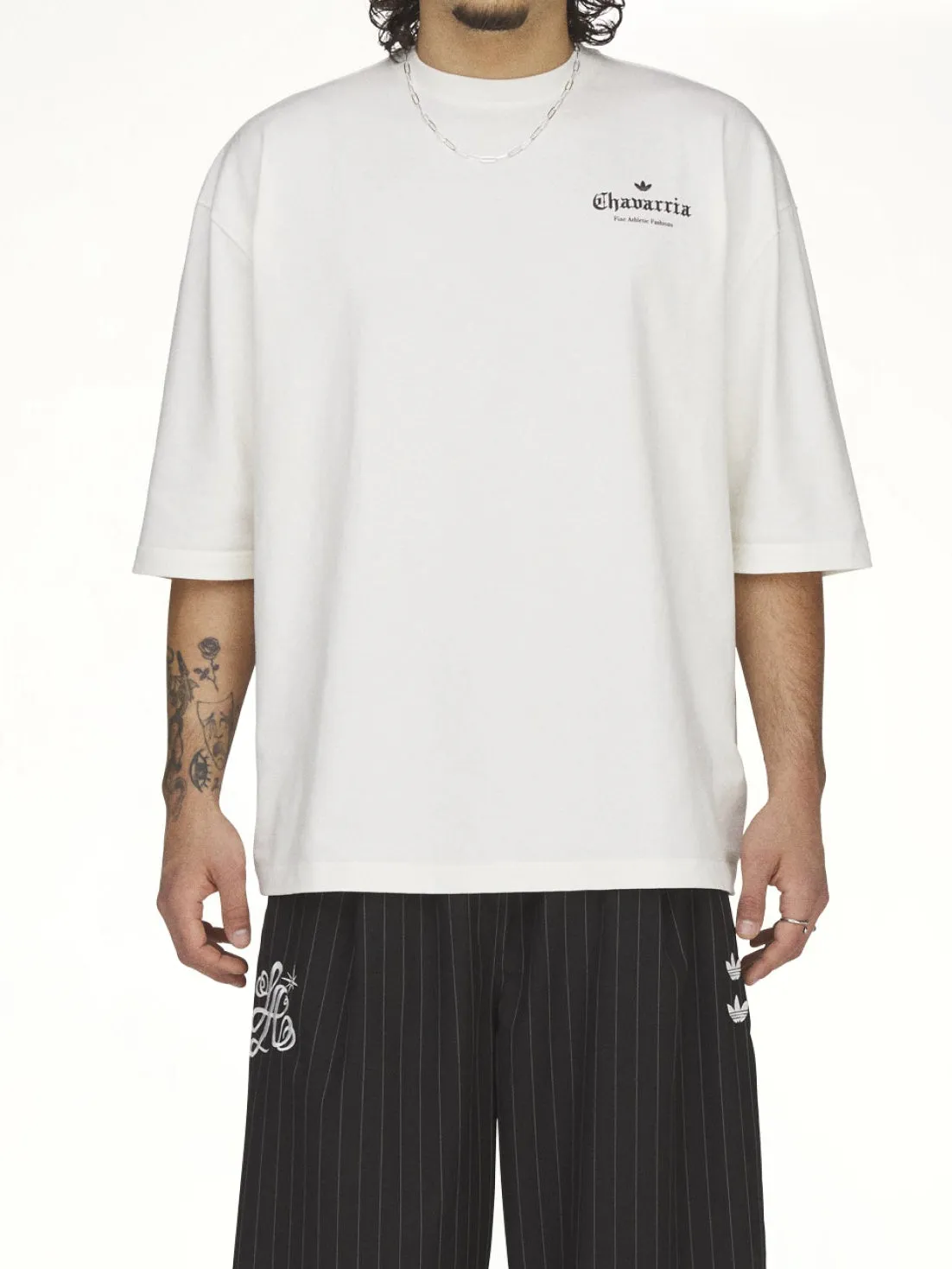 Adidas x Chavarria Logo SS T-Shirt in Off White sold by MARAIS
