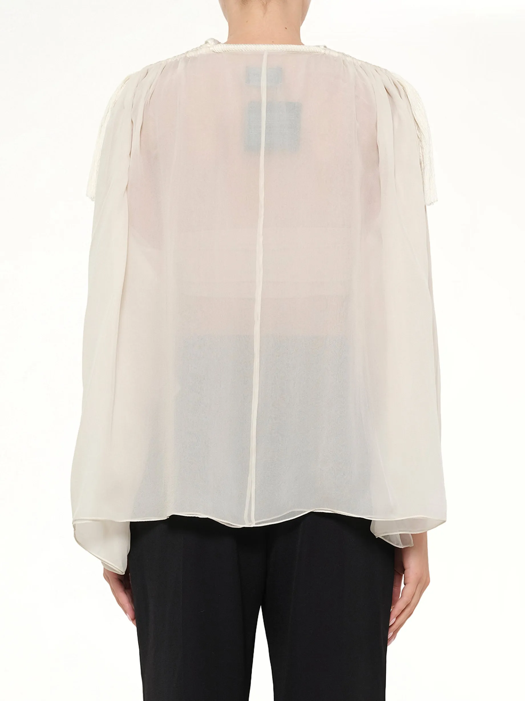 Sheer Lanvin Top in White sold by MARAIS product image thumbnail 3