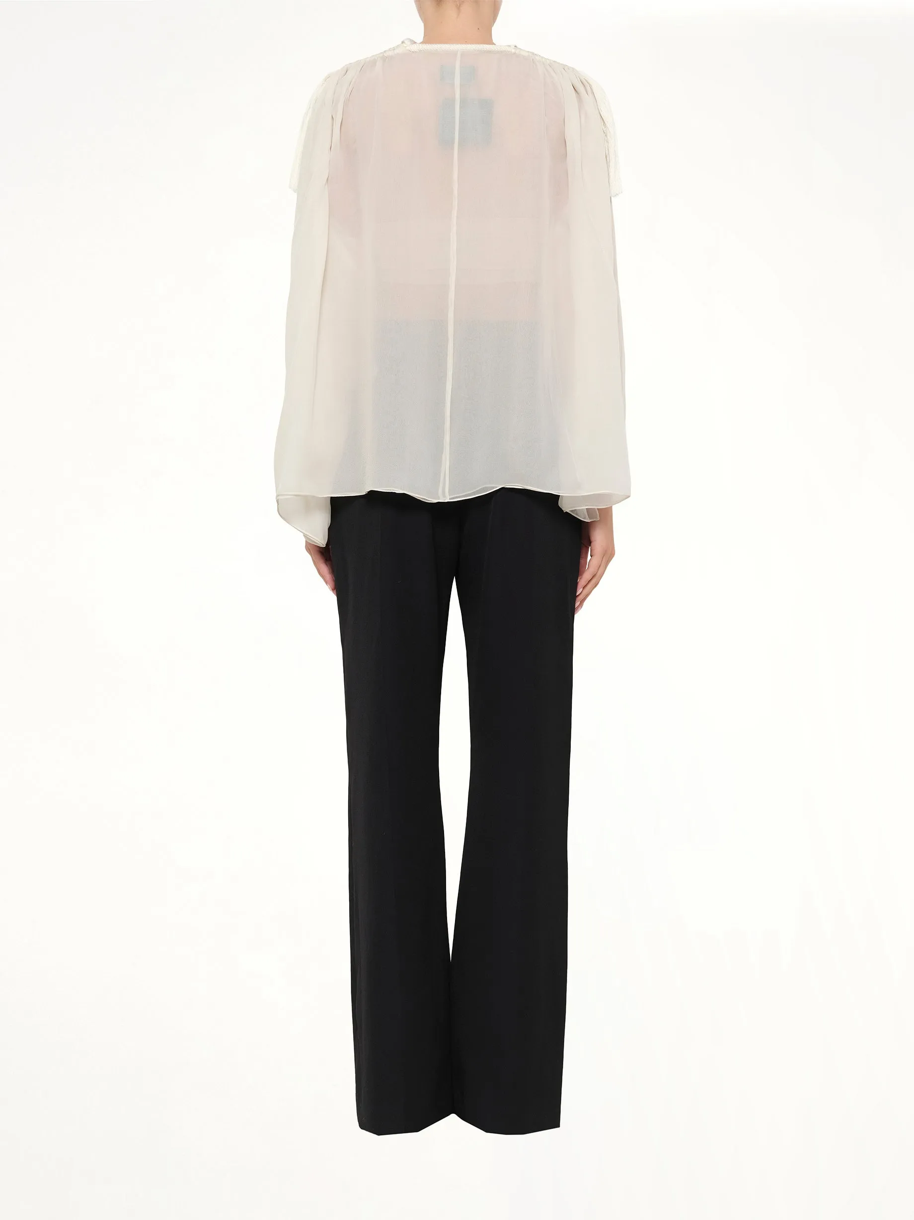 Sheer Lanvin Top in White sold by MARAIS product image thumbnail 4