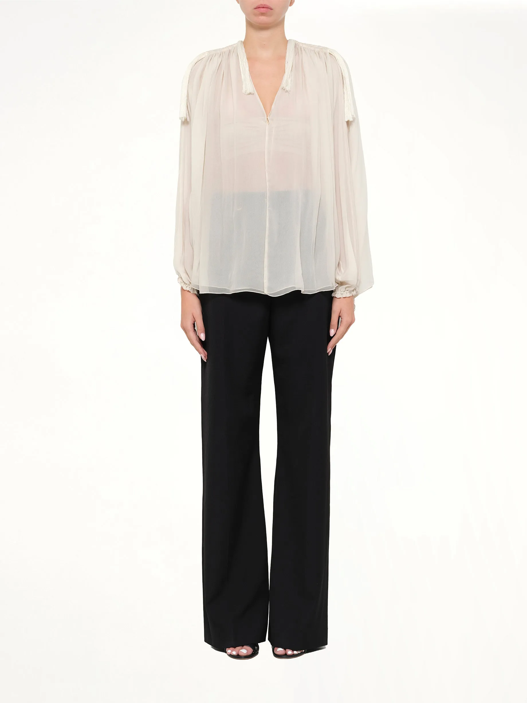 Sheer Lanvin Top in White sold by MARAIS product image thumbnail 2