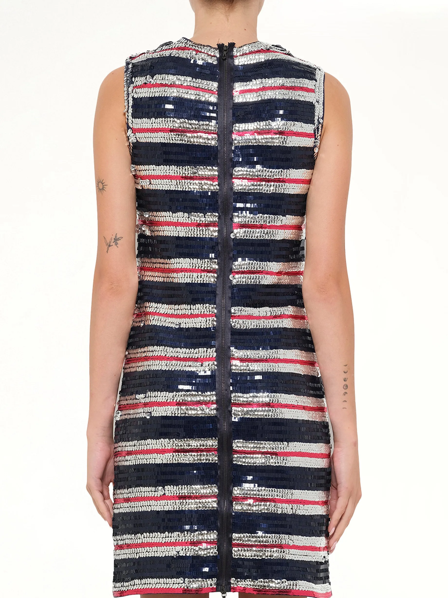 Embellished Long Jersey Dress in Blue sold by MARAIS product image thumbnail 3