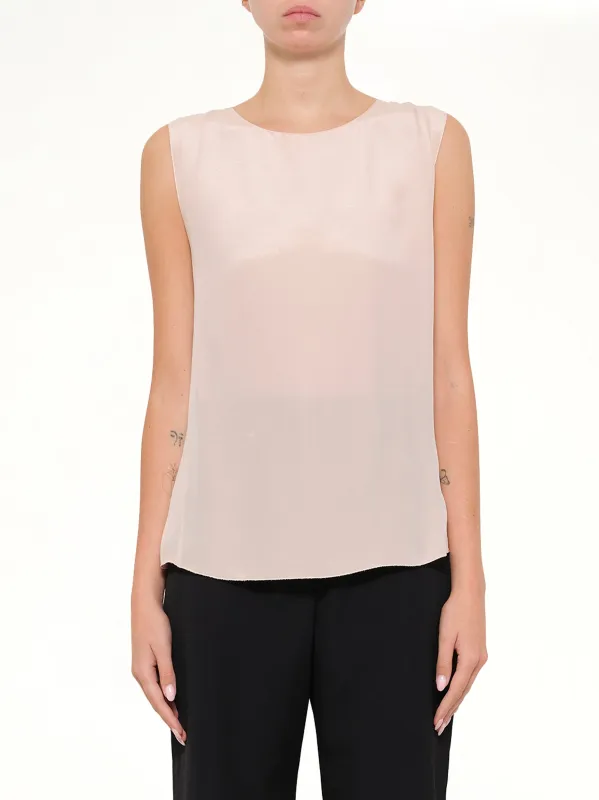 Silk Top in Blush made by Lanvin