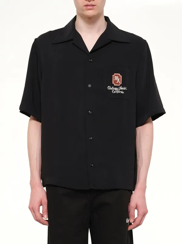 MA Chateau Camp Shirt in Black made by AMIRI