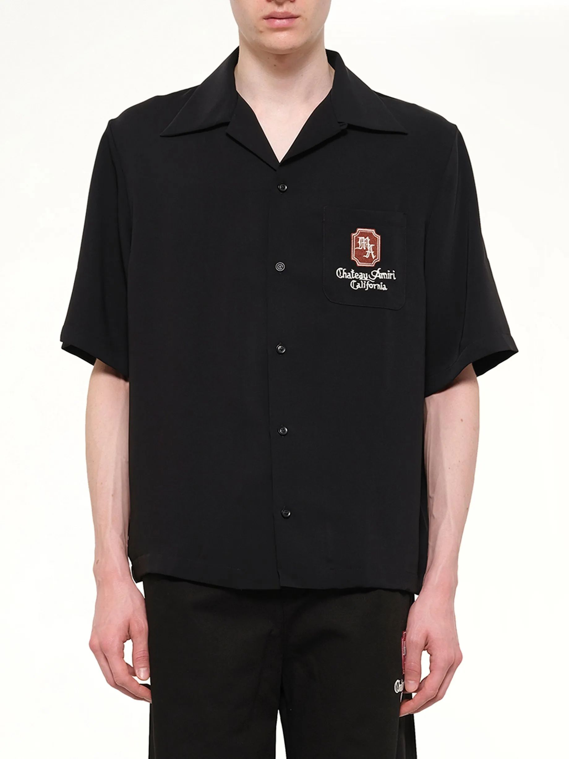 MA Chateau Camp Shirt in Black sold by MARAIS