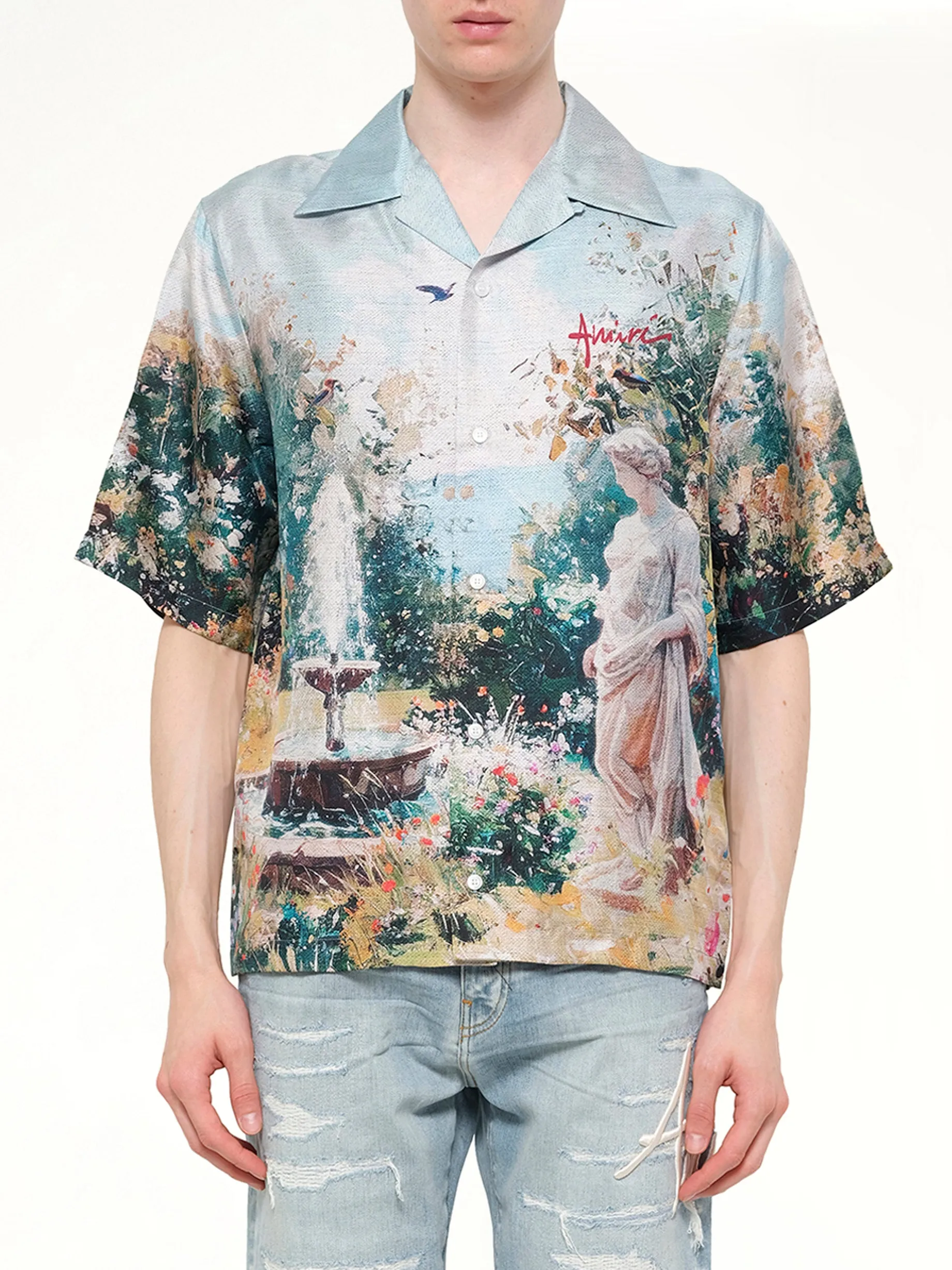 Chateau Fountain Camp Shirt in Multicolour sold by MARAIS