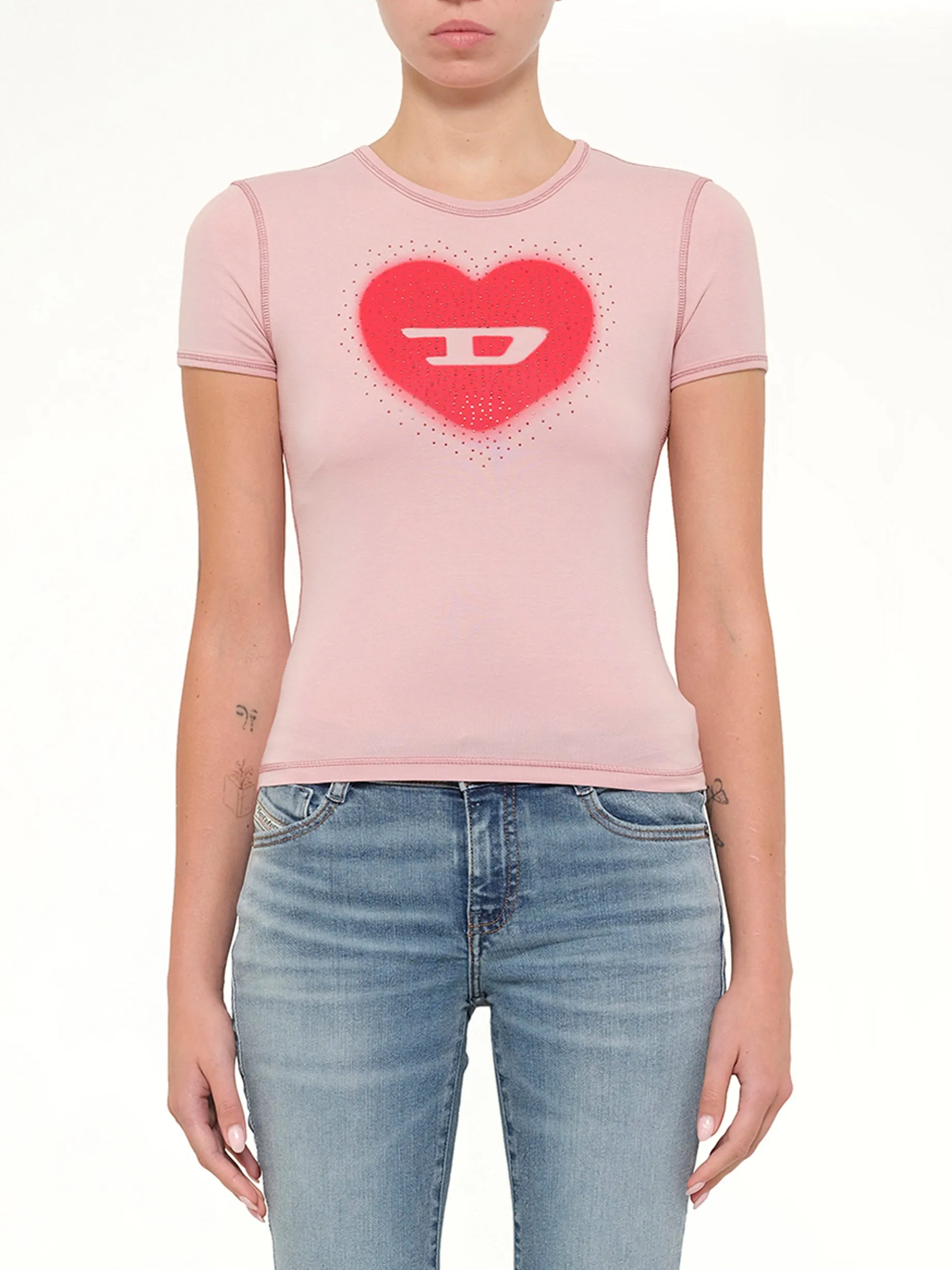 T-UNCUTIES-LONG-S5 T-Shirt in Pink sold by MARAIS
