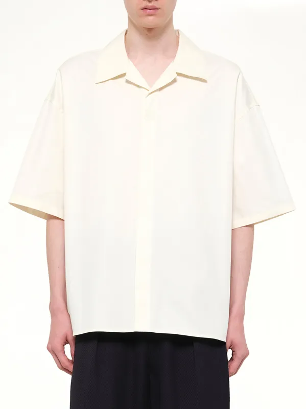 Short Sleeve Shirt in White made by Loewe