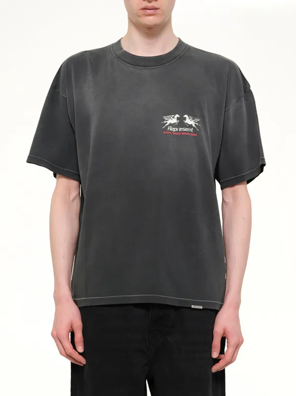 24 Hour Service T-Shirt in Stained Black made by Represent