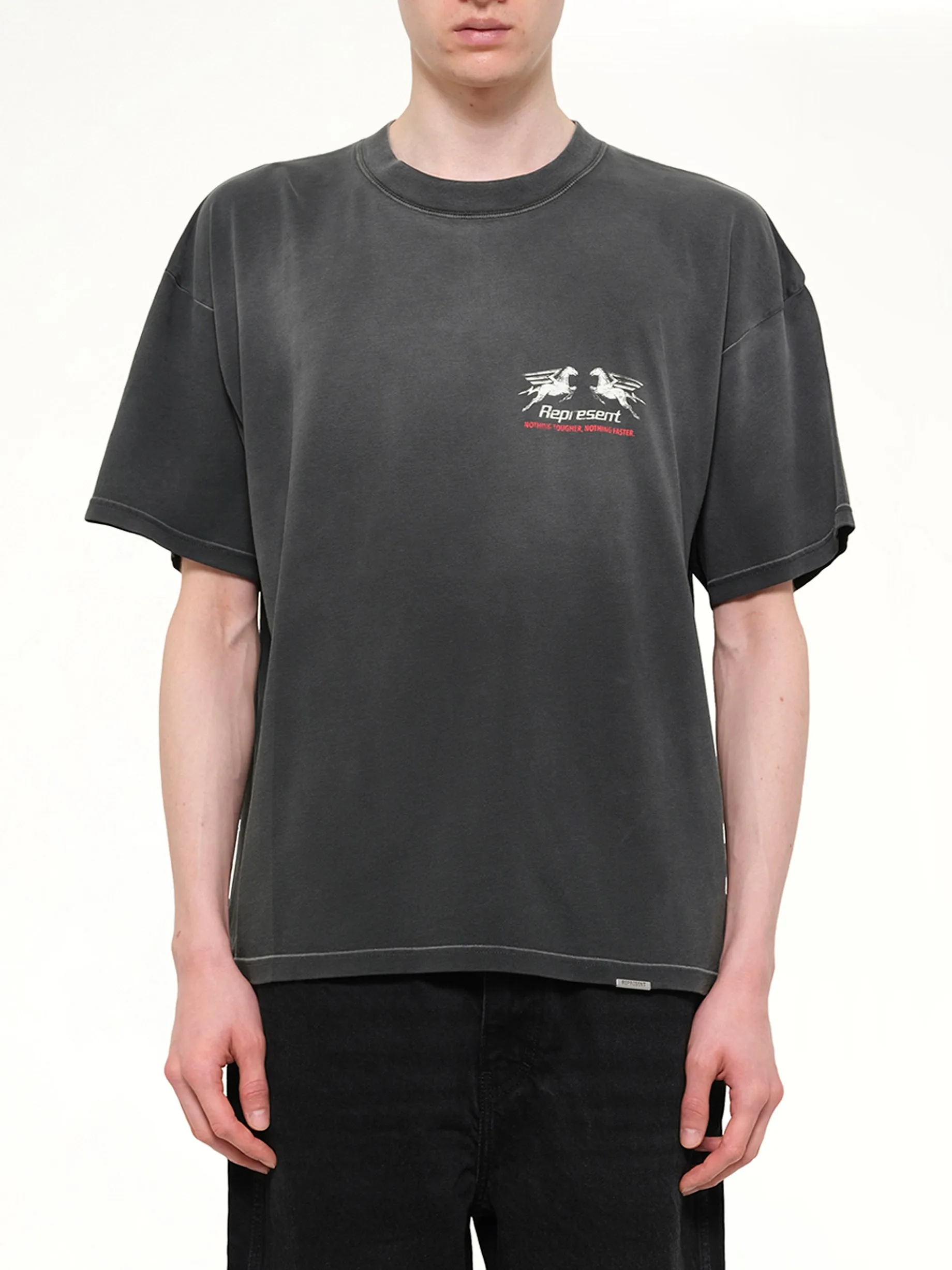 24 Hour Service T-Shirt in Stained Black sold by MARAIS