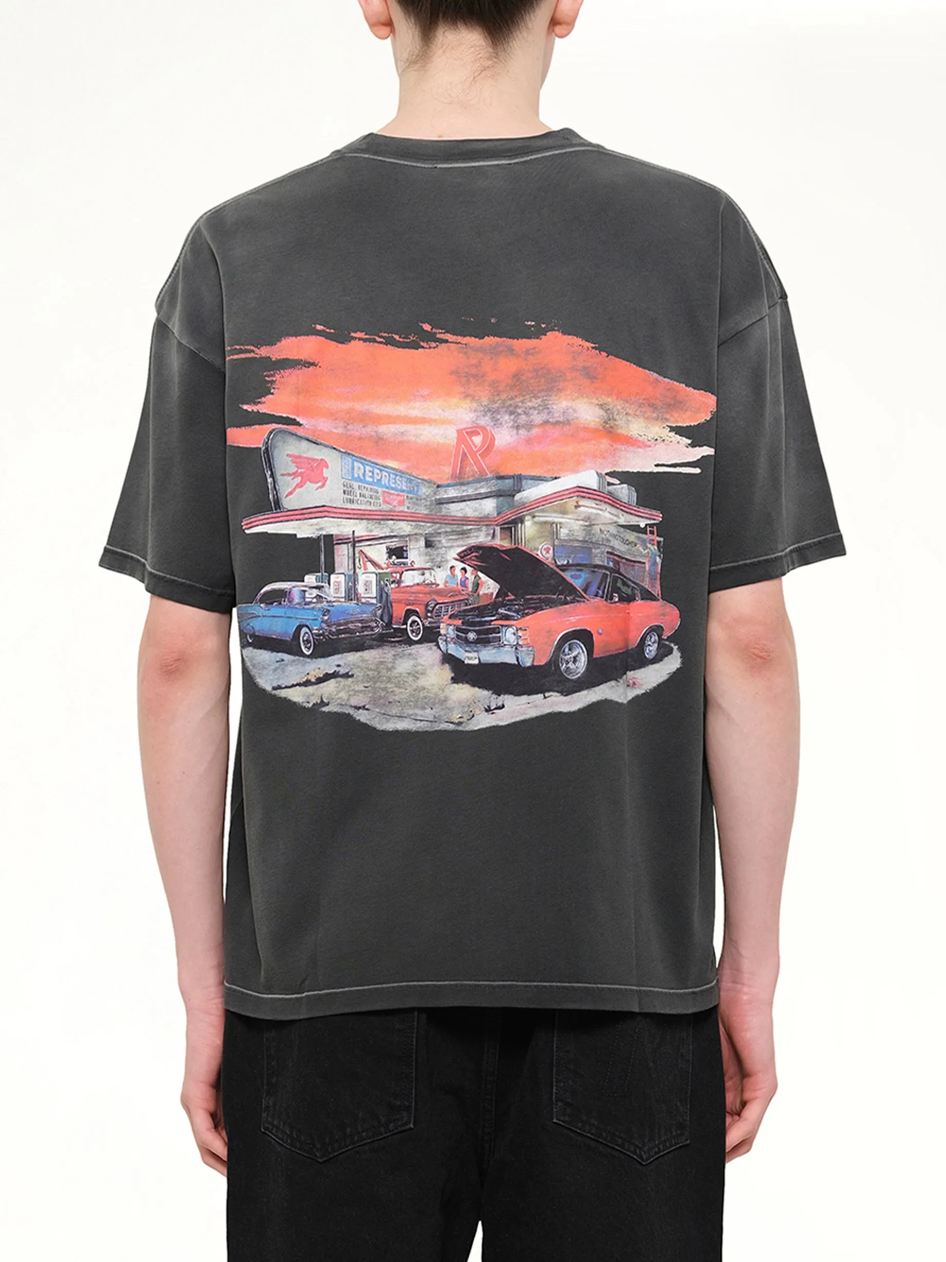 24 Hour Service T-Shirt in Stained Black sold by MARAIS product image thumbnail 5