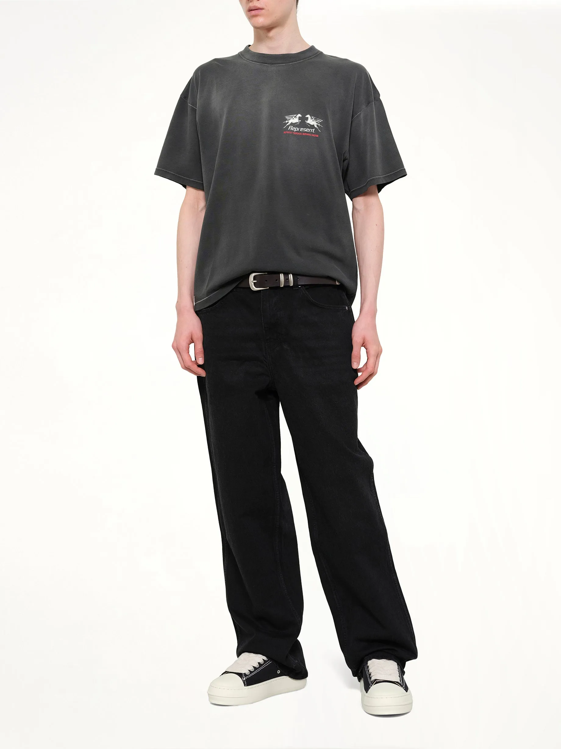 24 Hour Service T-Shirt in Stained Black sold by MARAIS product image thumbnail 4