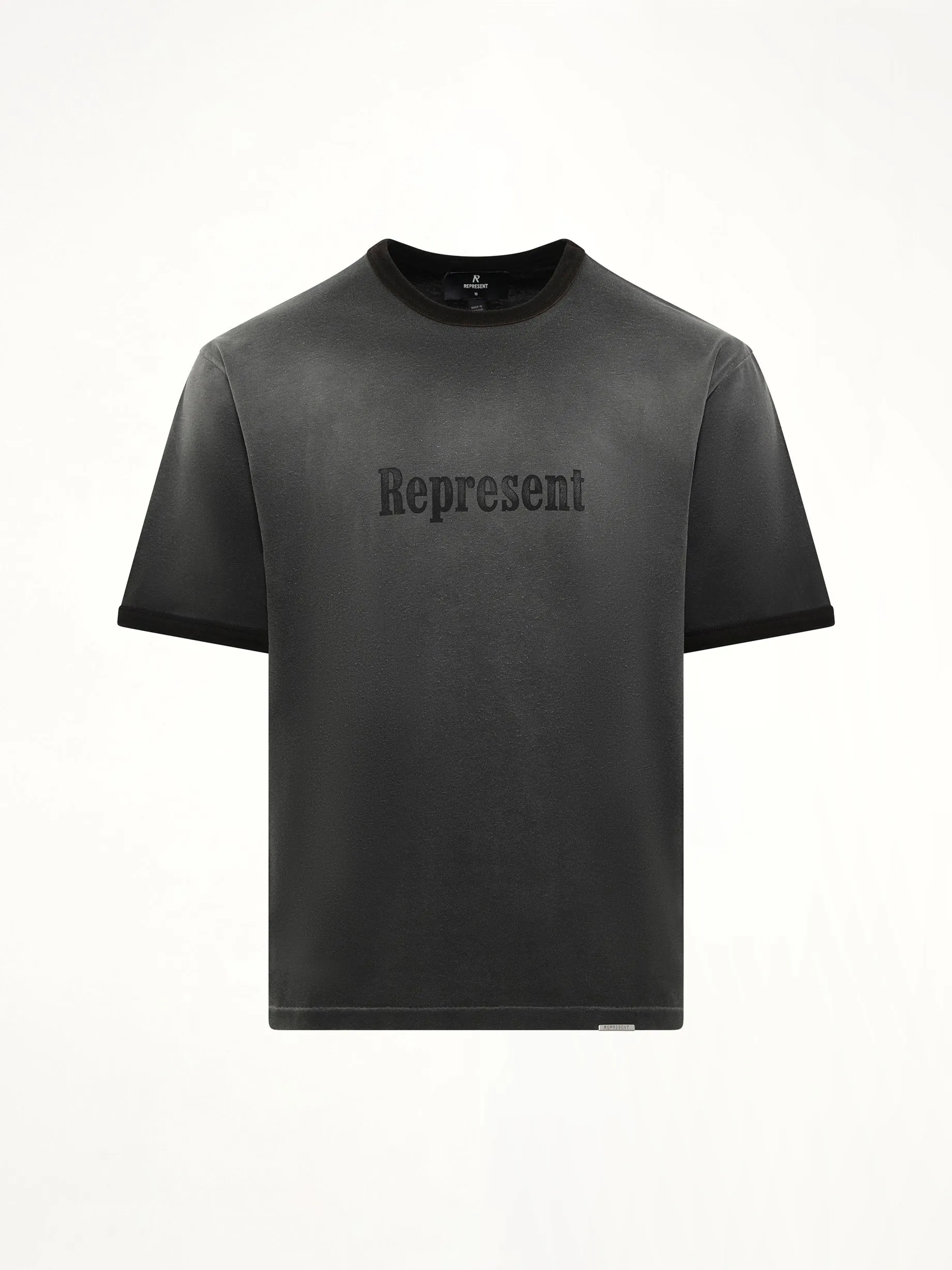 Represent Ringer T-Shirt in Stained Black sold by MARAIS product image thumbnail 2