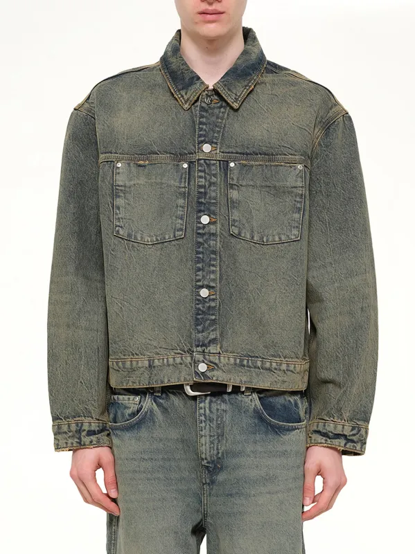 Denim Trucker in Blue Cream made by Represent