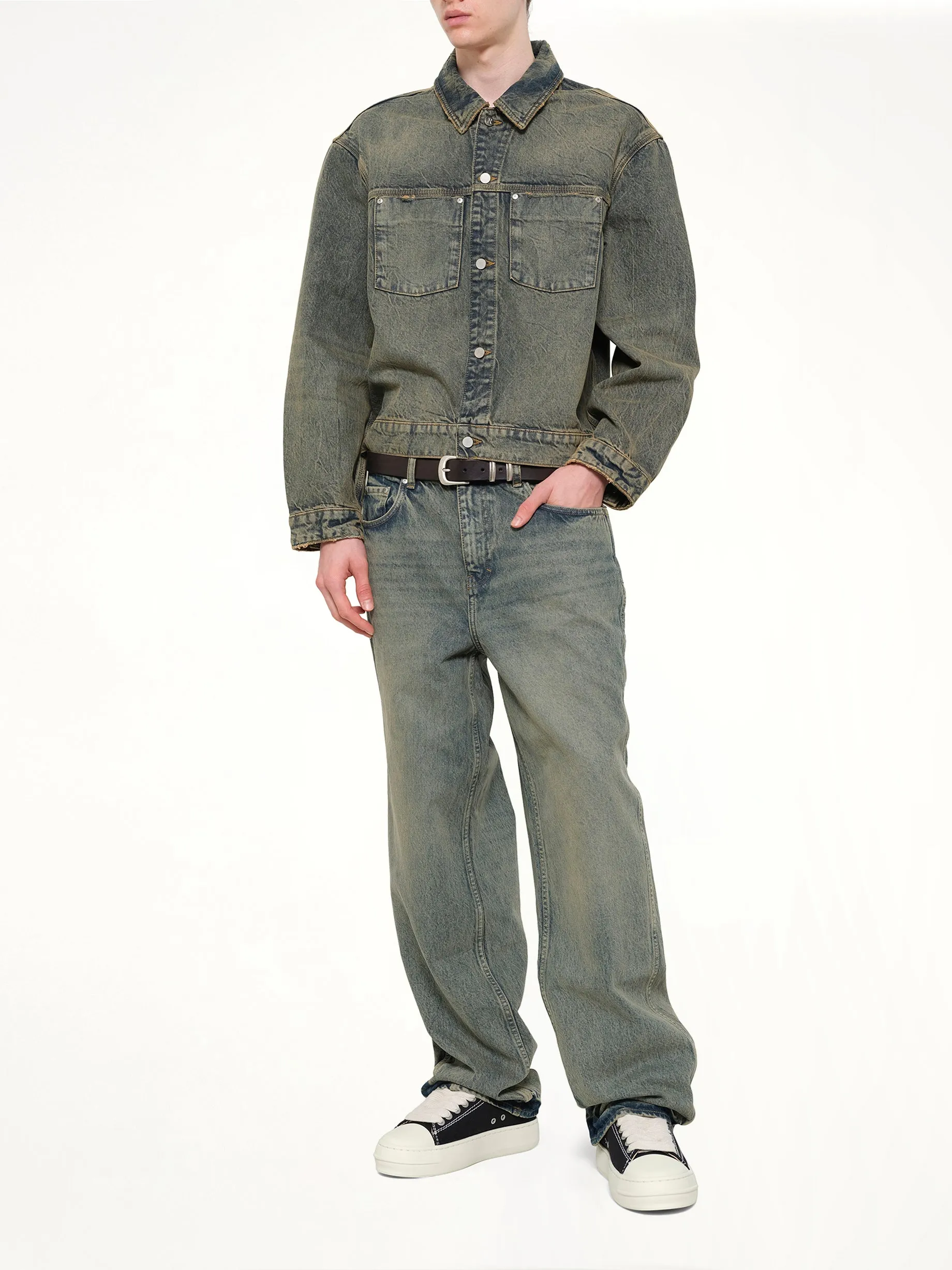 Denim Trucker in Blue Cream sold by MARAIS product image thumbnail 4