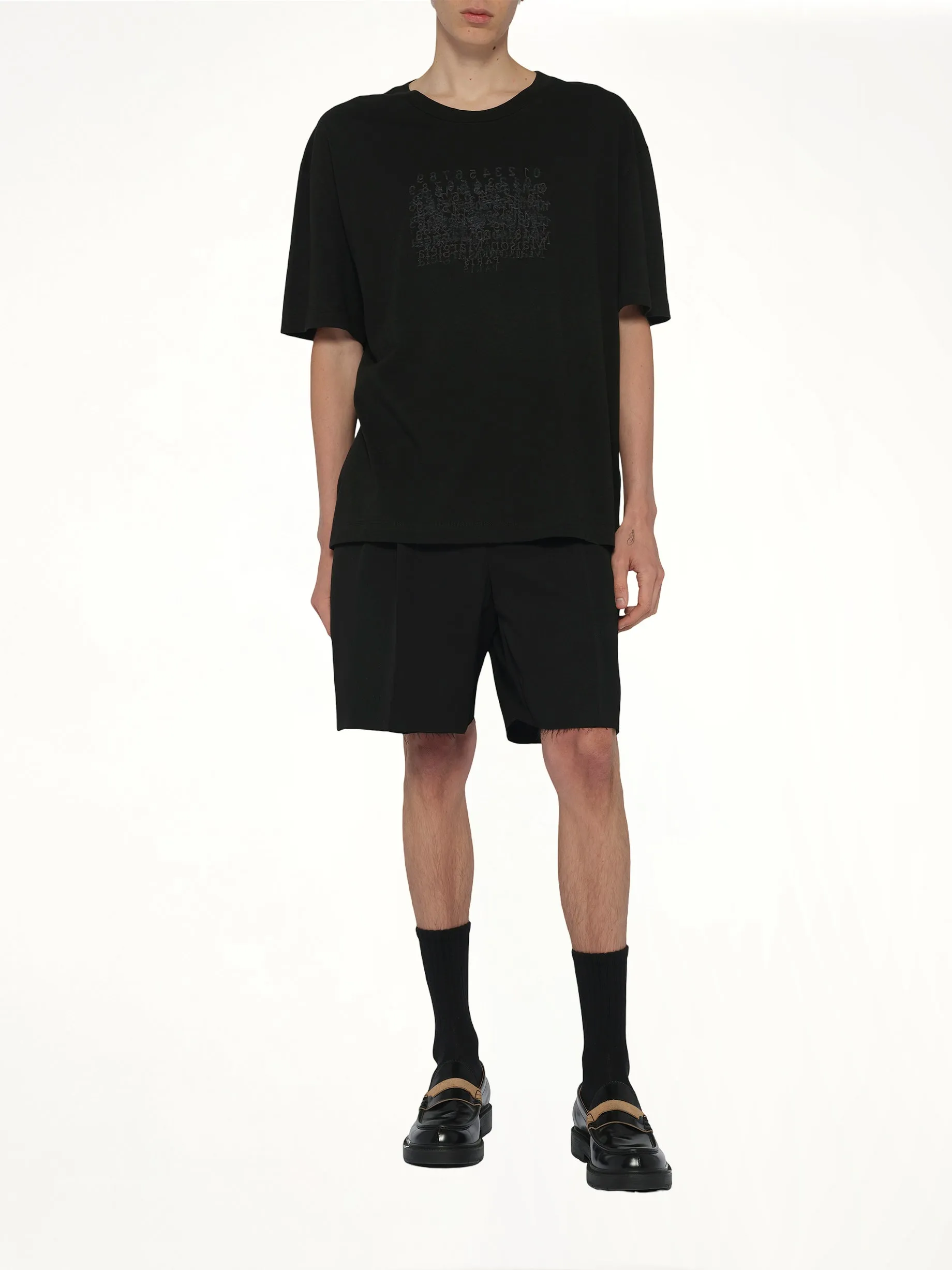 Slubby Logo T-Shirt in Washed Black sold by MARAIS product image thumbnail 4