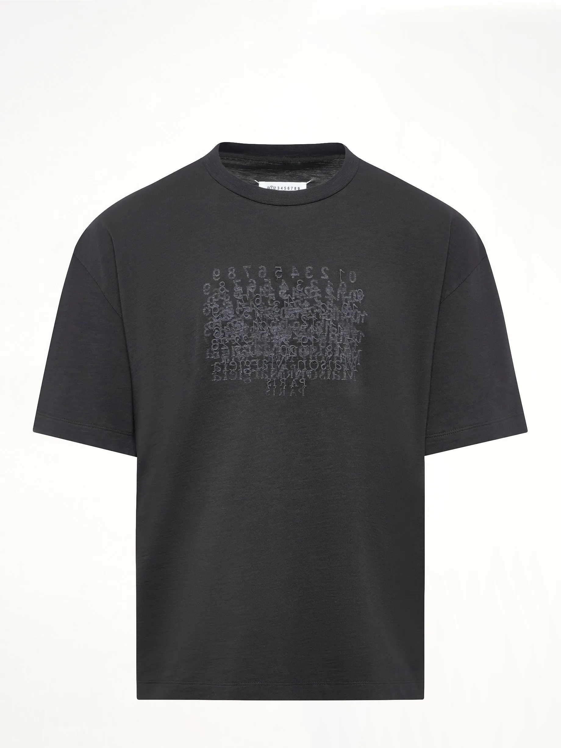 Slubby Logo T-Shirt in Washed Black sold by MARAIS product image thumbnail 2