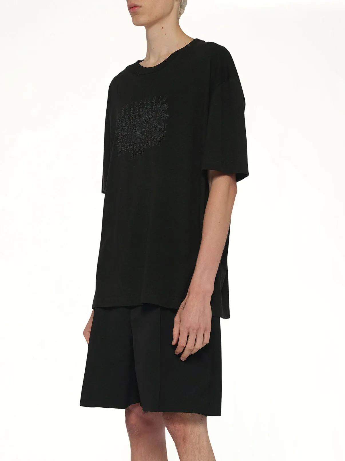 Slubby Logo T-Shirt in Washed Black sold by MARAIS product image thumbnail 3