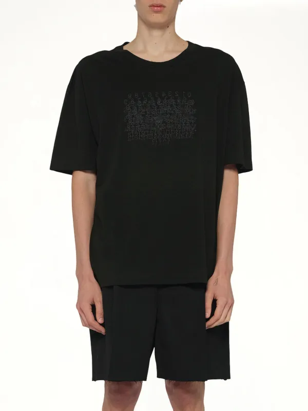 Slubby Logo T-Shirt in Washed Black made by Maison Margiela
