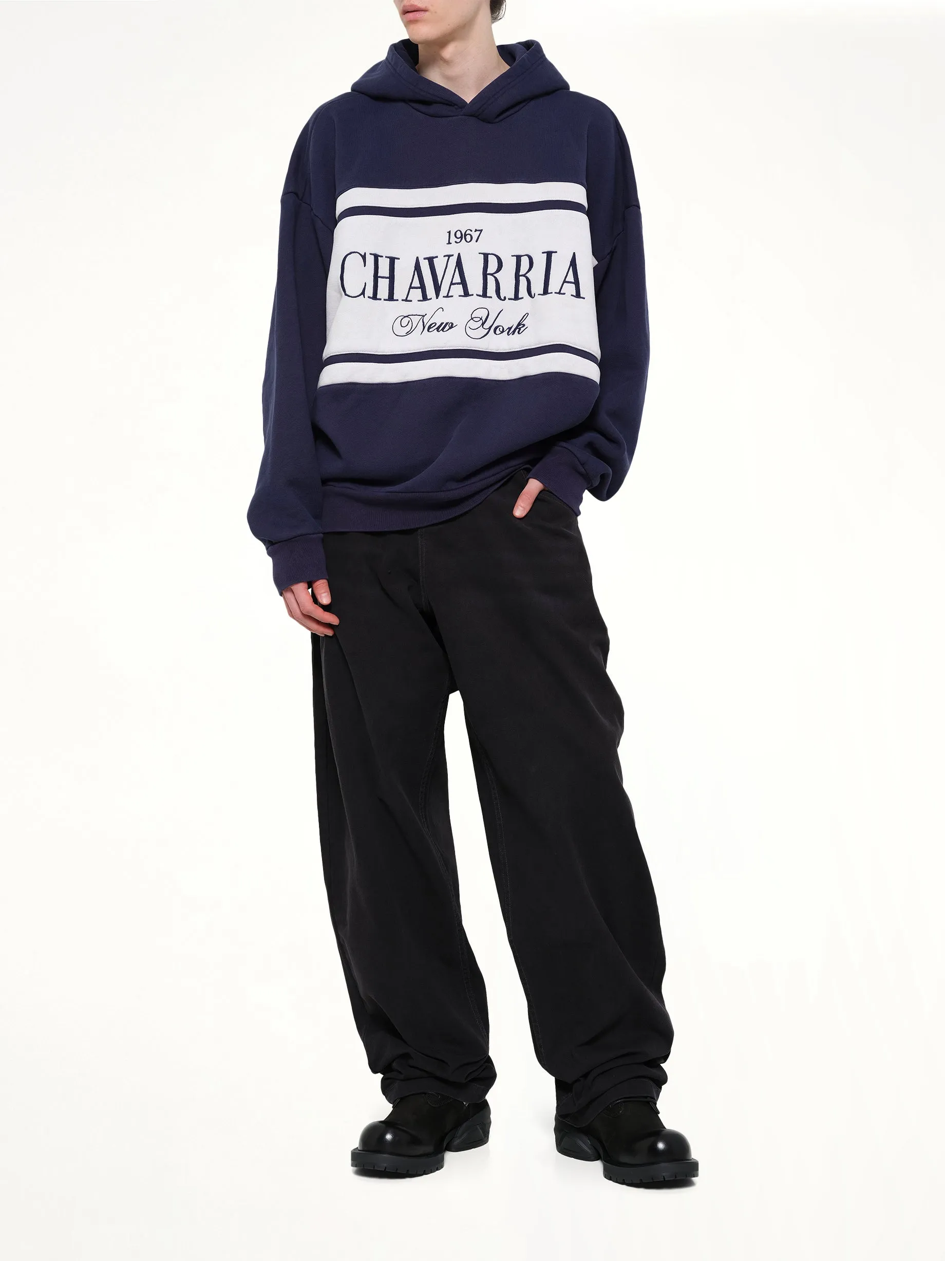 Chavarria Stripe Gilroy Hoodie in Peacoat sold by MARAIS product image thumbnail 4