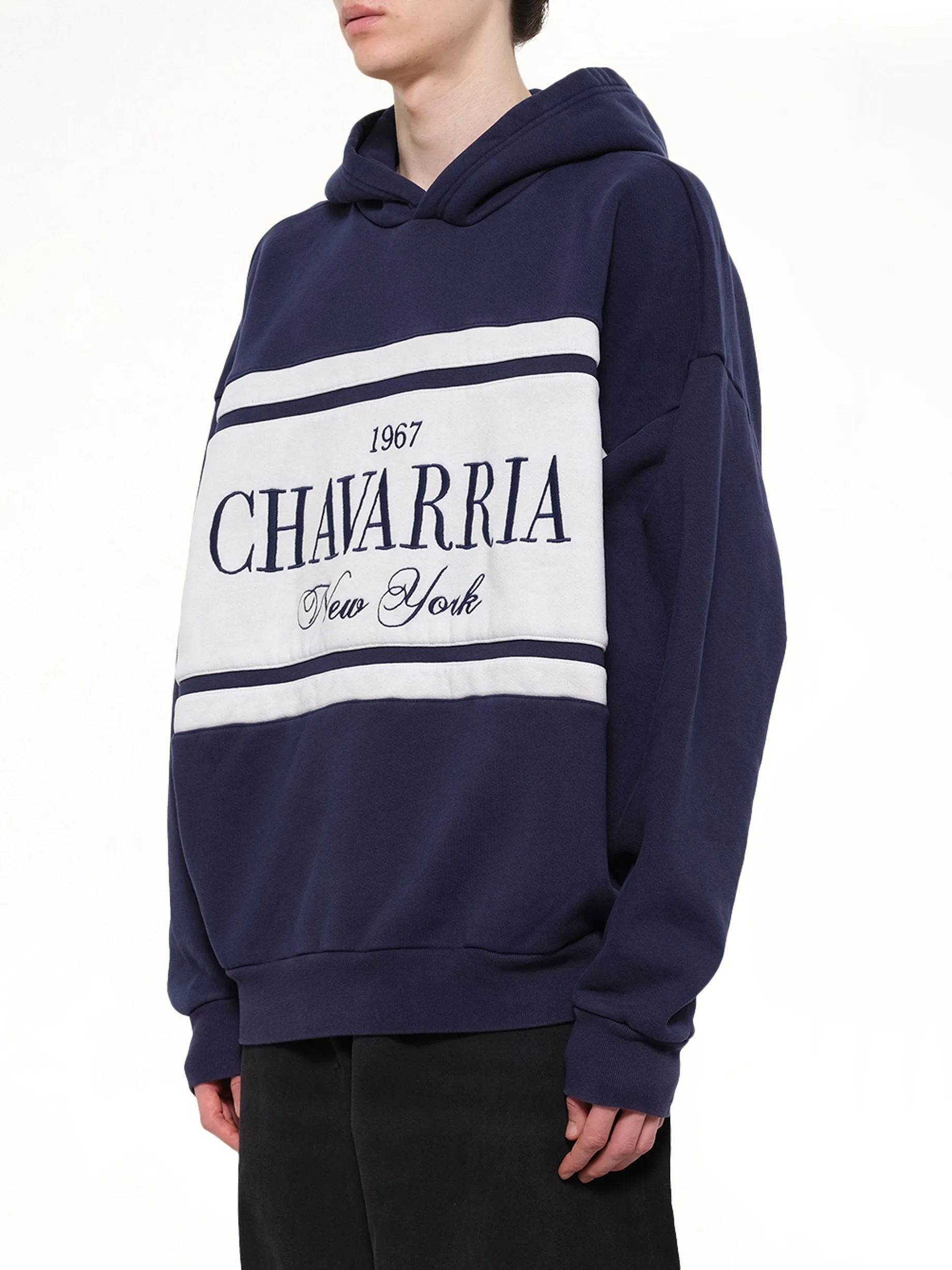 Chavarria Stripe Gilroy Hoodie in Peacoat sold by MARAIS product image thumbnail 3