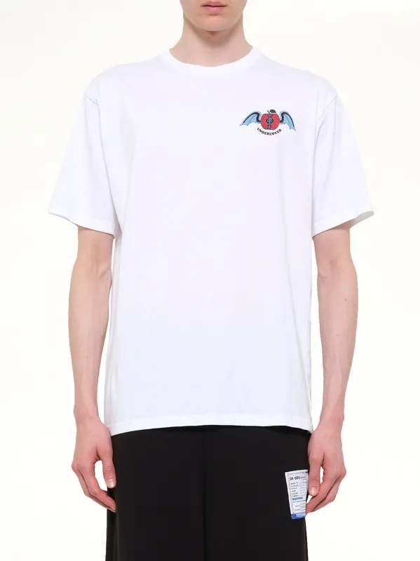 Apple Wings T-Shirt in White made by Undercover