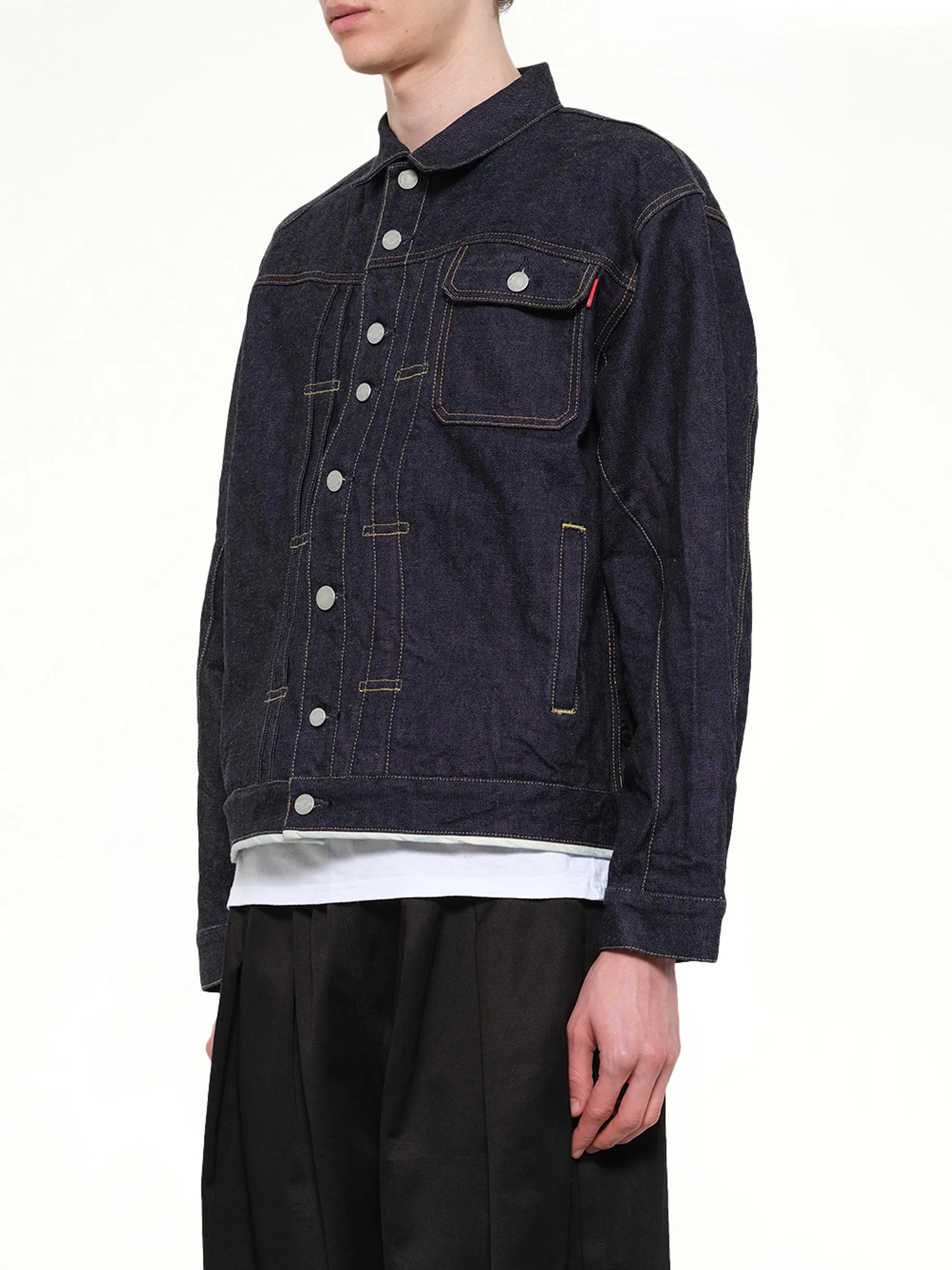Denim Blouson in Indigo sold by MARAIS product image thumbnail 3