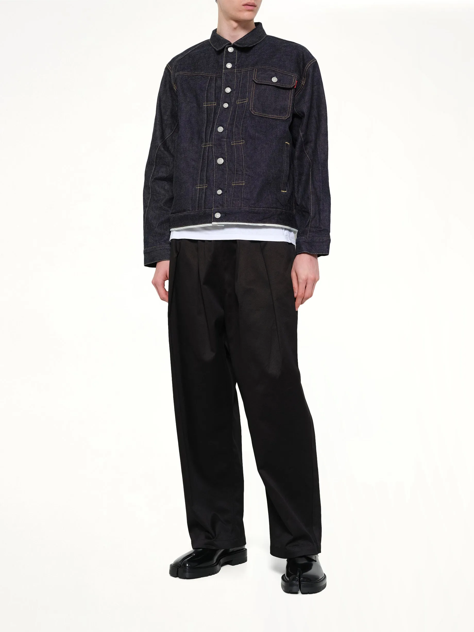Denim Blouson in Indigo sold by MARAIS product image thumbnail 4