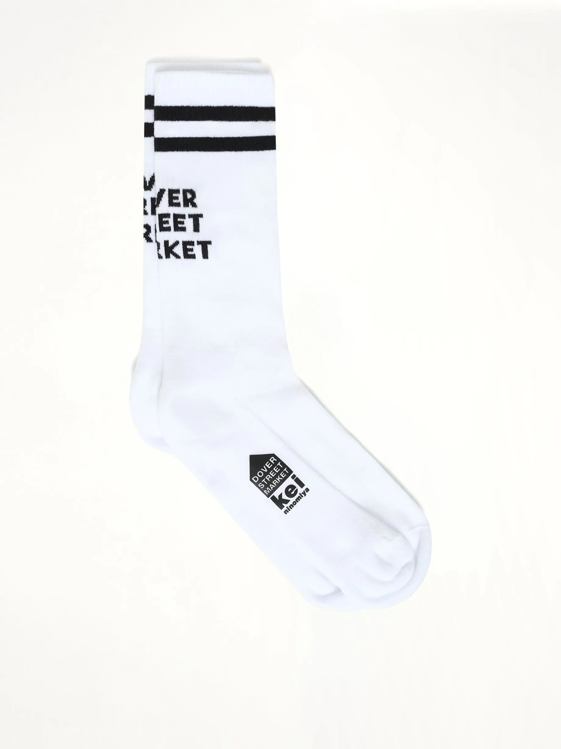DSM Logo Socks in White sold by MARAIS