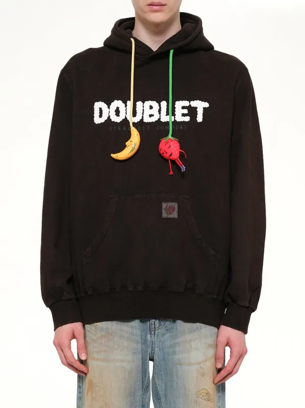 Mud-Dyed Hoodie With SHFU in Mud made by Doublet