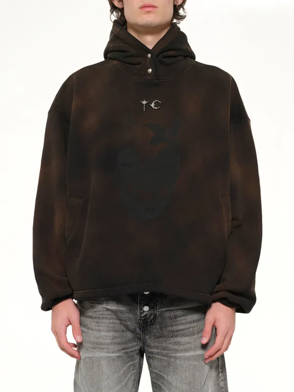 TC Riding Skull Hoodie in Brown made by Thug club